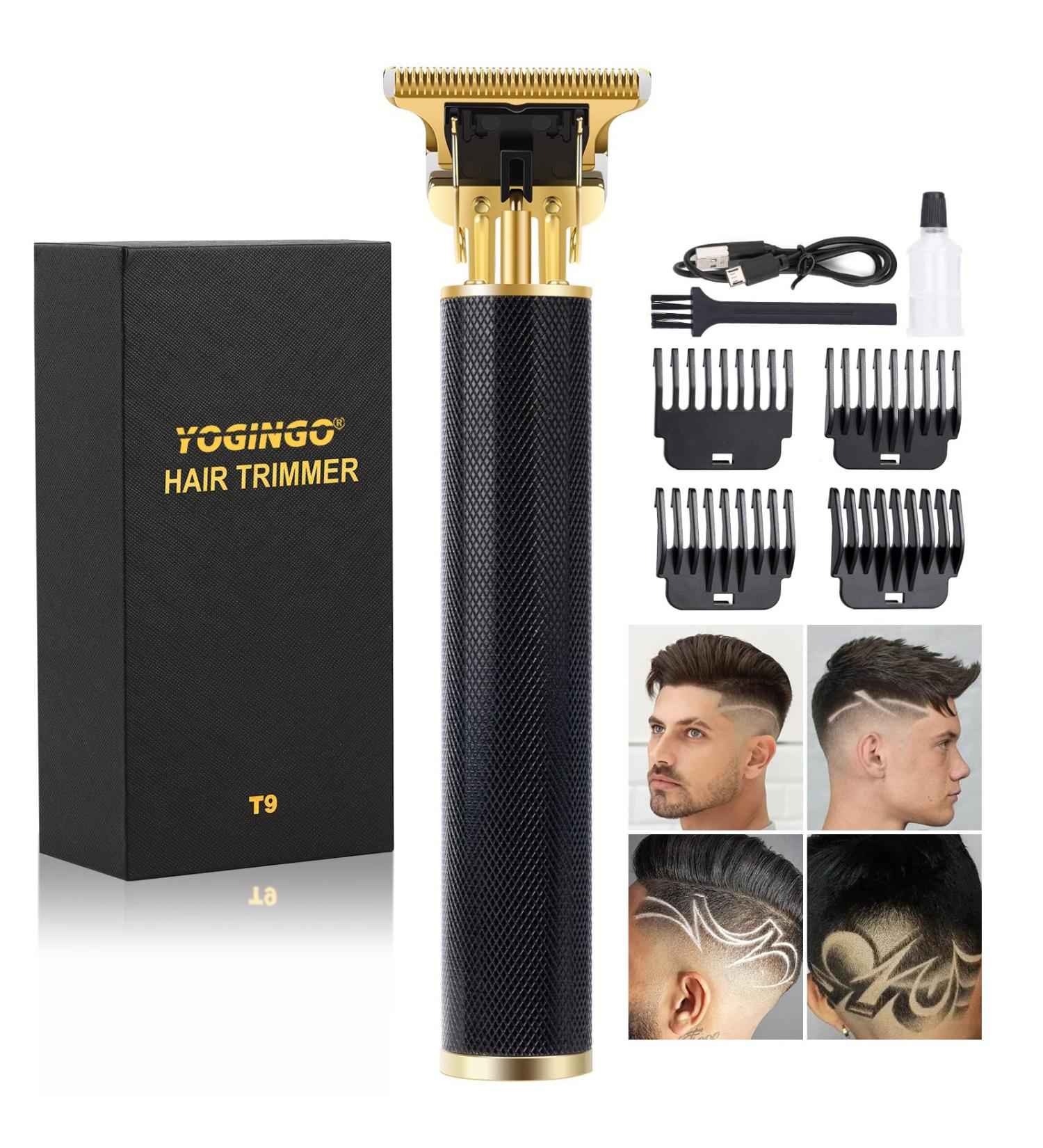 YOGINGO Professional Hair Trimmer for Men - USB Cordless Rechargeable Grooming Kit - Zero Gapped Beard Trimmer and Baldhead Shaver - Black - Buy Online on SooperMarket.com