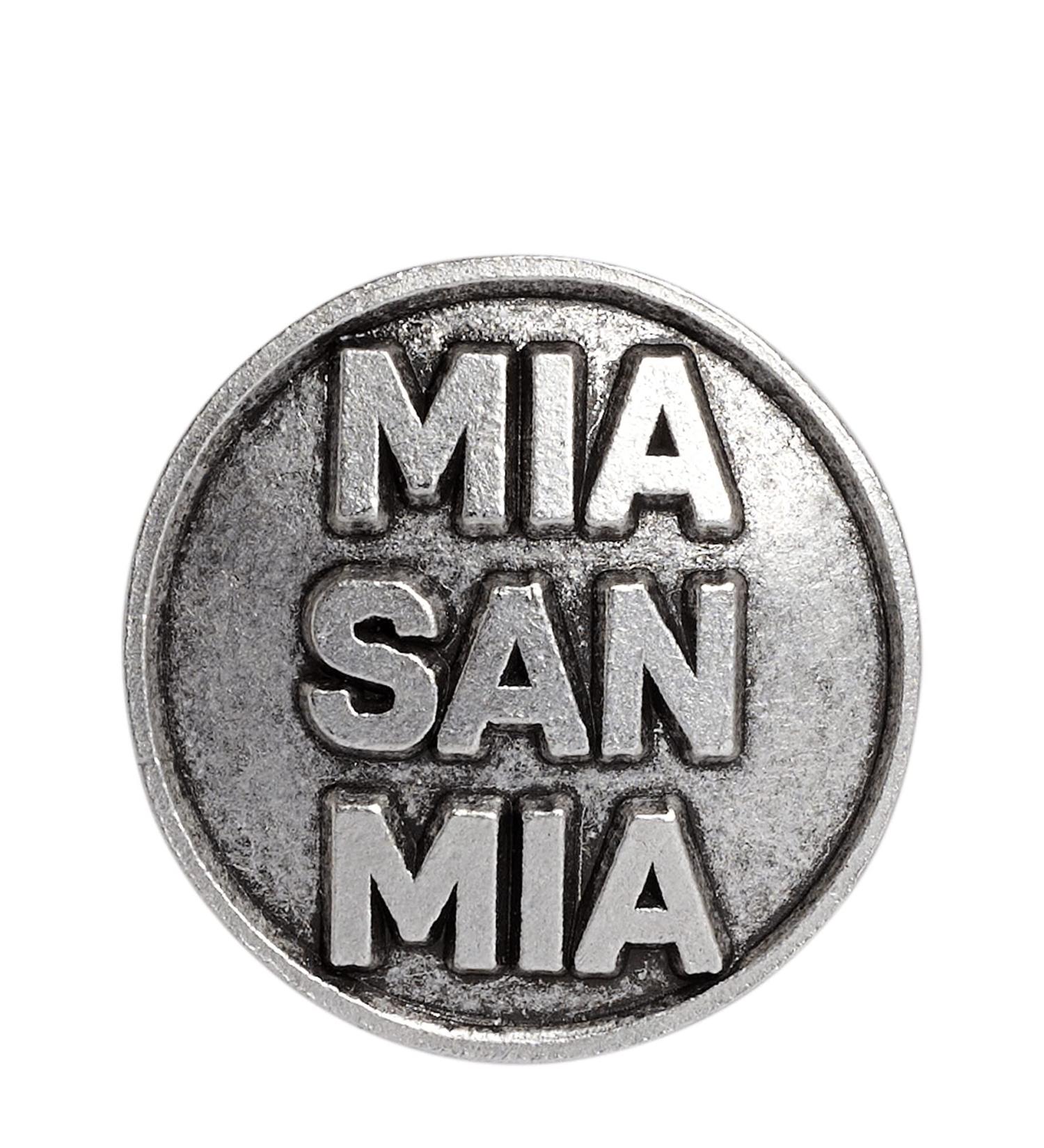 FC Bayern Munich badge | brooch | pin | Mia san mia | grey
