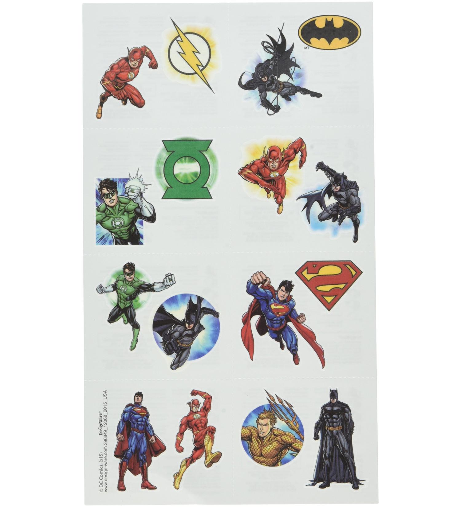 Justice League Tattoos - Fun Party Favor for Superhero Fans - Buy Online on SooperMarket.com