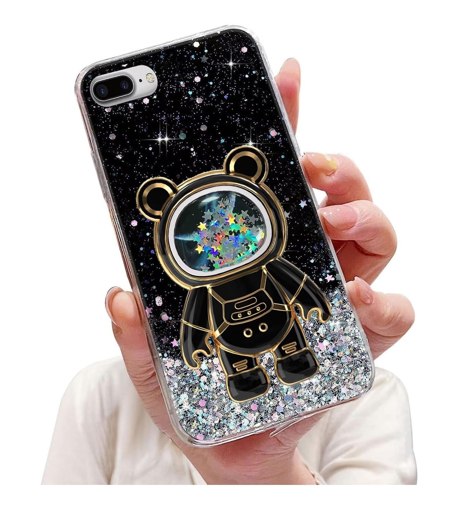 Buy Tivenfezk Nadoli iPhone 7 Plus/8 Plus Case - Glitter Astronaut Stand Shell Soft Silicone Caricature Design - International Shipping Available - Buy Online on SooperMarket.com
