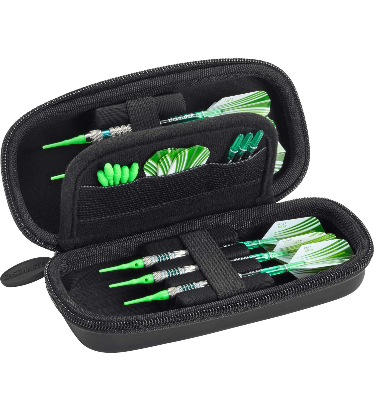 Casemaster Sentry Dart Case - Slim EVA Shell for Steel and Soft Tip Darts - Holds 6 Darts with Built-in Storage - Black - Buy Online on SooperMarket.com