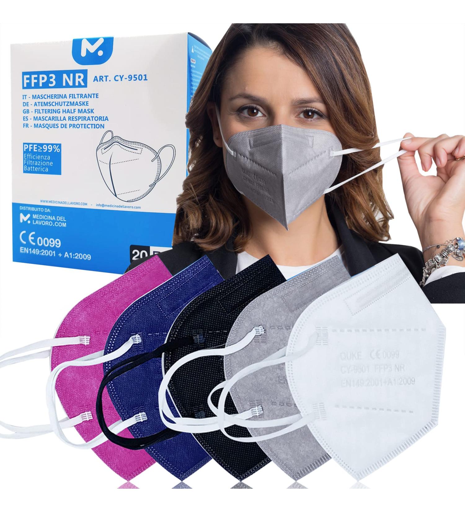 Buy 20 CE Certified FFP3 Respiratory Masks - 5-Layer Dust & Particle Protection PFE 99% | Medical Safety Masks International Shipping - Buy Online on SooperMarket.com