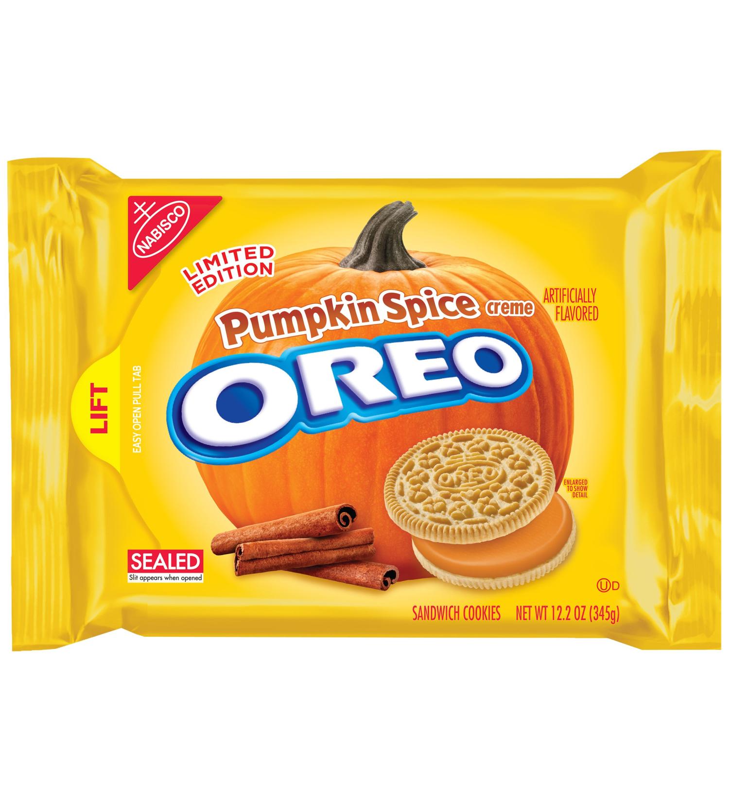 Oreo Seasonal Pumpkin Spice Sandwich Cookies, 12.2 Ounce