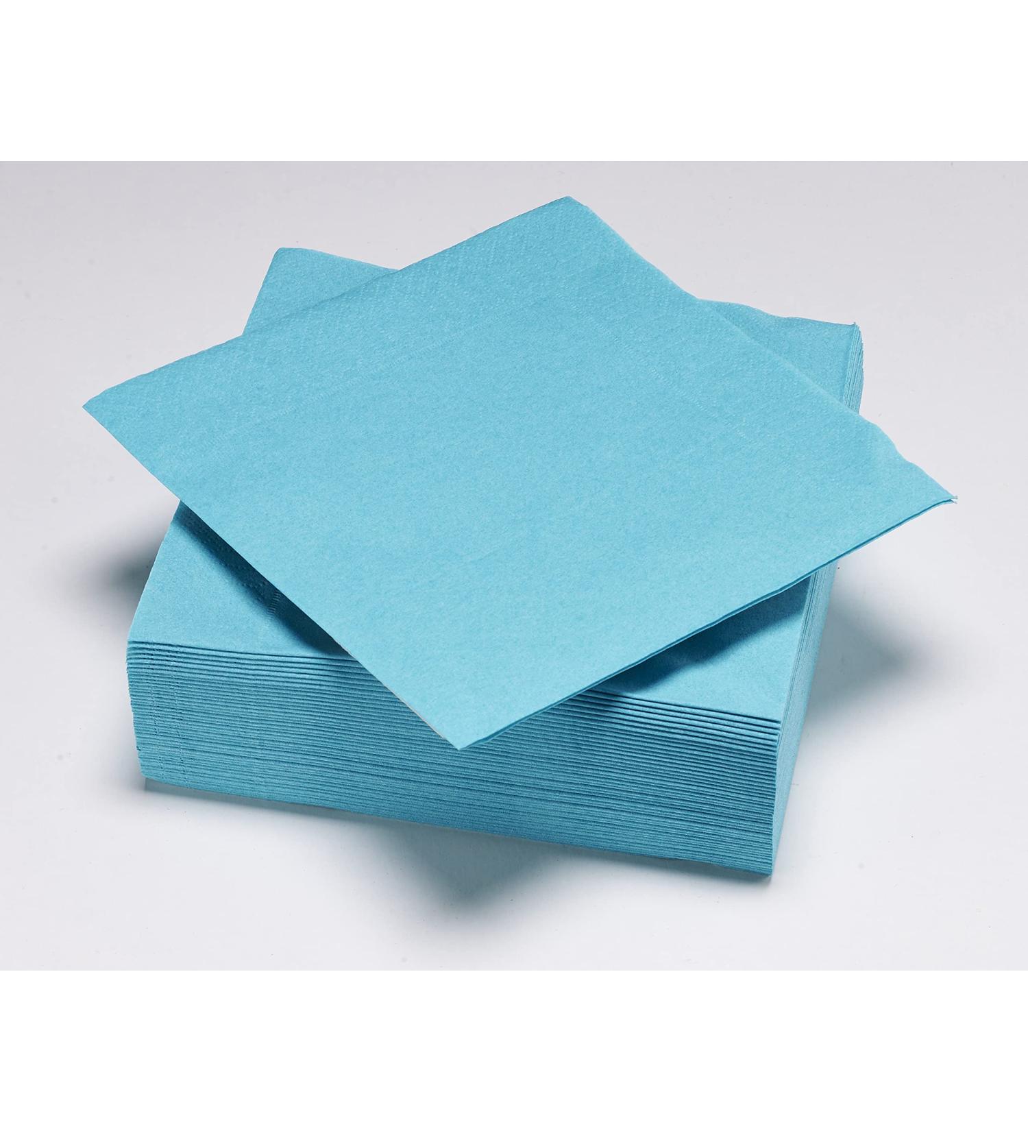 Le Nappage Turquoise 50 Cotton Napkins - 2-Ply FSC Certified 33x33 cm - Premium Disposable Tableware for Events - Buy Online on SooperMarket.com
