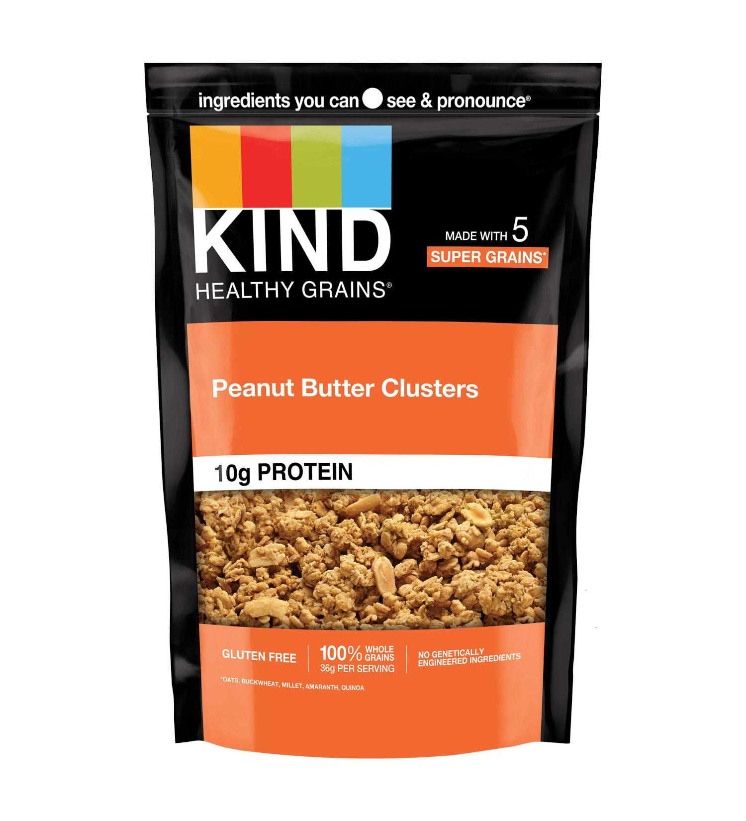 KIND Peanut Butter Granola Clusters - 10g Protein, 6 Count | Gluten Free & Healthy Snacks - Buy Online on SooperMarket.com