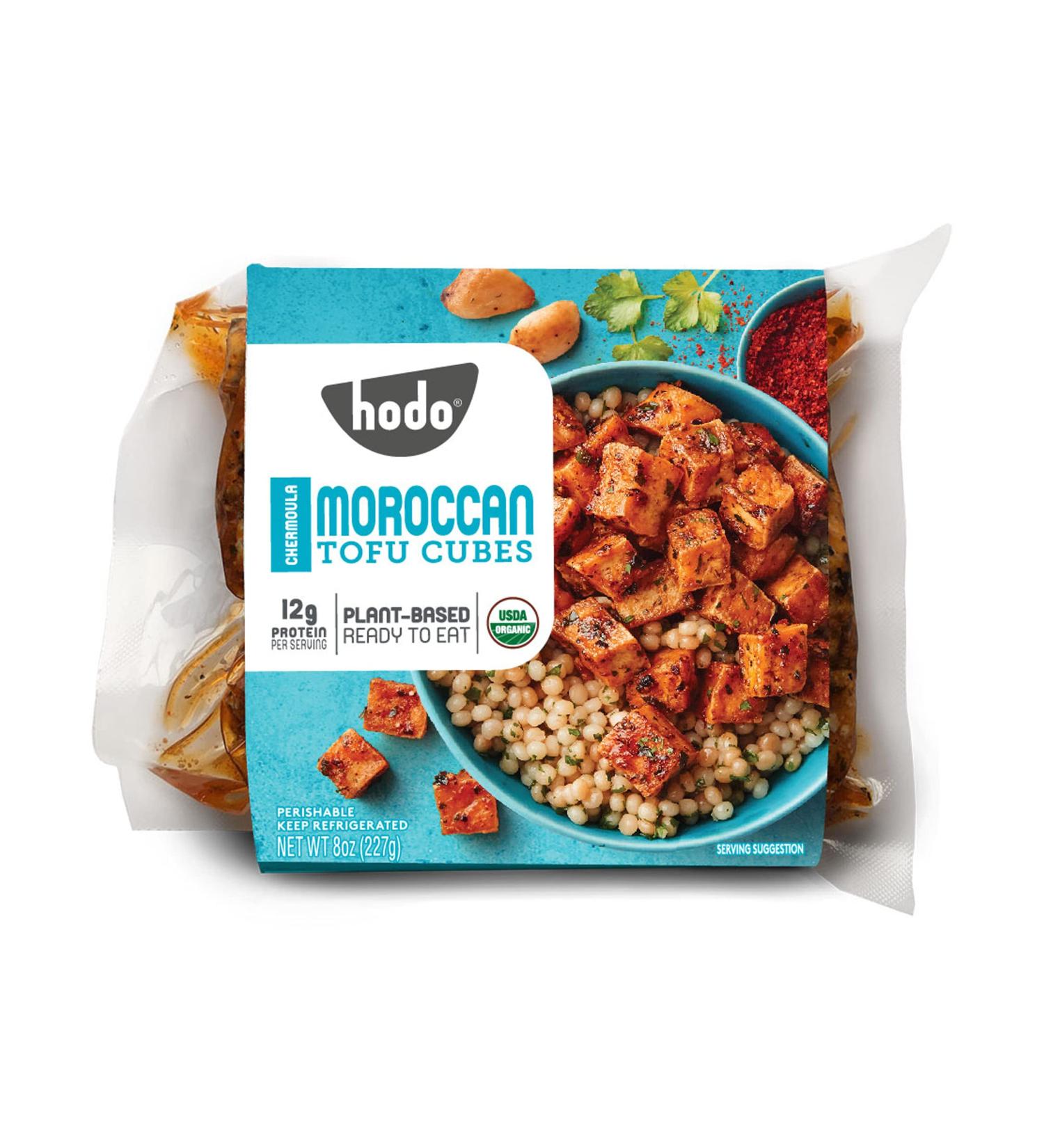 Hodo Chermoula Moroccan Tofu Cubes | Plant-based Protein | Vegan Meat Substitute | Organic & Gluten-Free | 8oz - Buy Online on SooperMarket.com