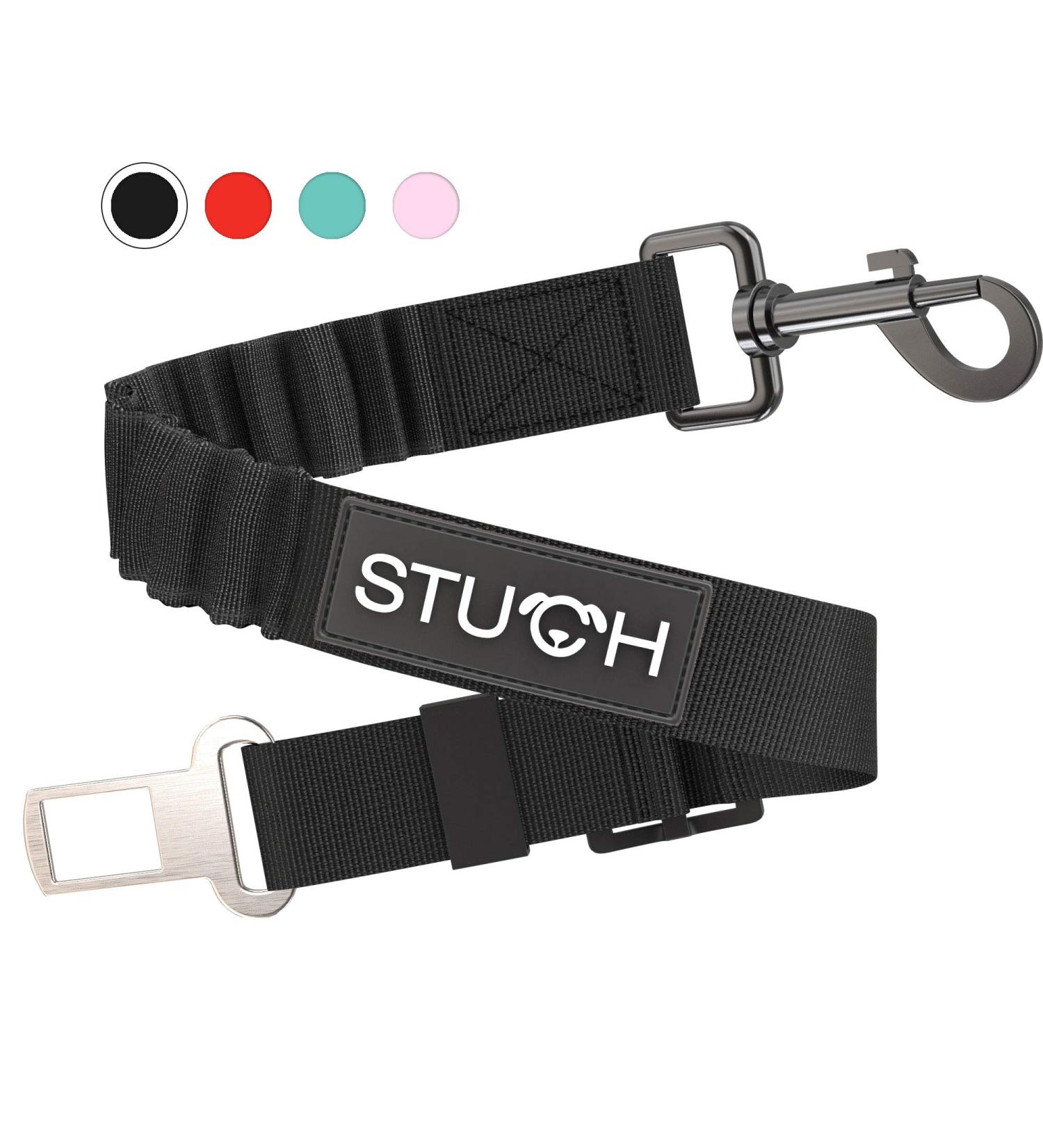 STUCH Universal Bungee Safety Belt for Dogs & Cats - Black | Secure Pet Travel for All Breeds & Car Types - Buy Online on SooperMarket.com