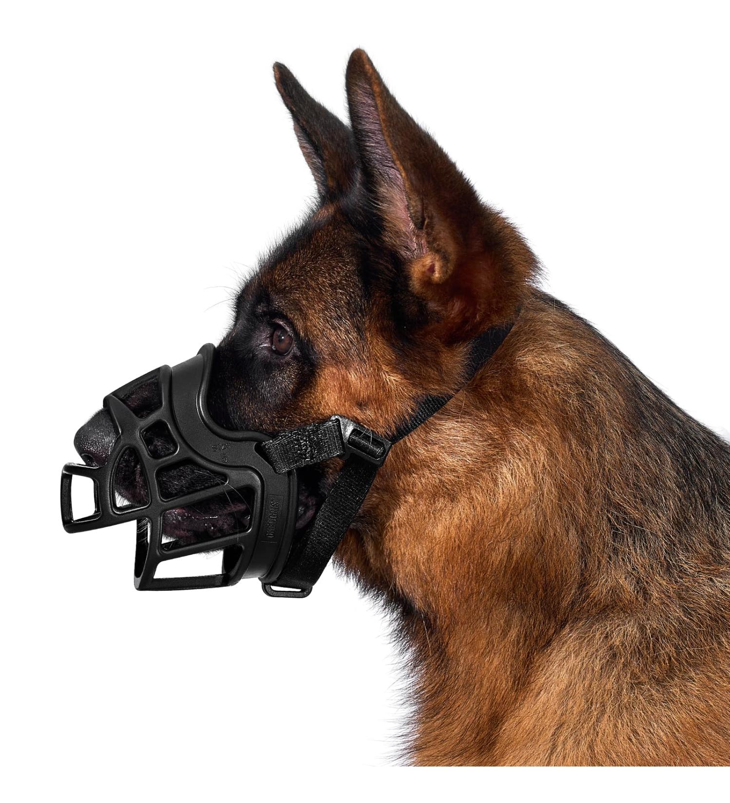 Oneigris Soft Muzzle for Dogs - Durable Adjustable Rubber Muzzle for Medium & Large Dogs | Prevents Barking & Biting (XXL) - Buy Online on SooperMarket.com