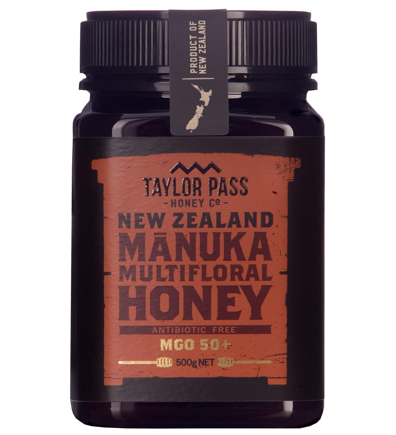 Taylor Pass Honey Co. Multifloral Manuka Honey MGO50+ | Sustainable New Zealand Honey | (Manuka MGO50+) (500g) - Buy Online on SooperMarket.com
