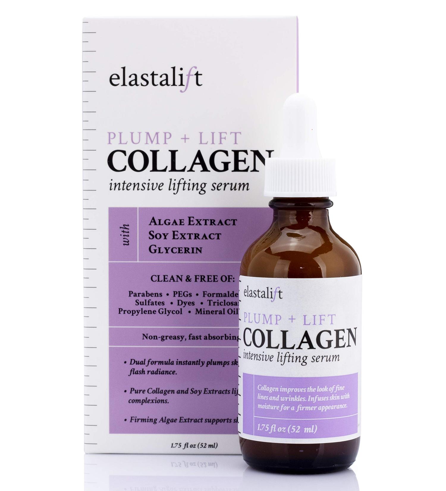 Elastalift Collagen Facial Serum 1.75 Fl Oz - Lifting, Plumping & Firming Face Serum for Improved Elasticity, Even Skin Tone, & Non-Greasy Wrinkle Reduction - Buy Online on SooperMarket.com