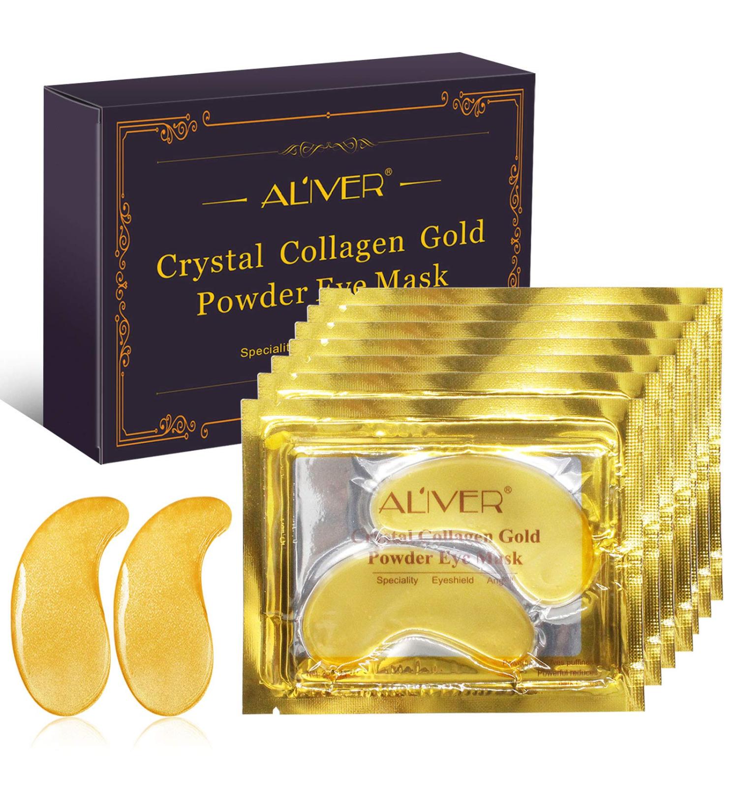 10 Pairs 24K Gold Under-Eye Masks - Anti-Aging Gel Collagen for Dark Circles & Puffiness - Buy Online on SooperMarket.com