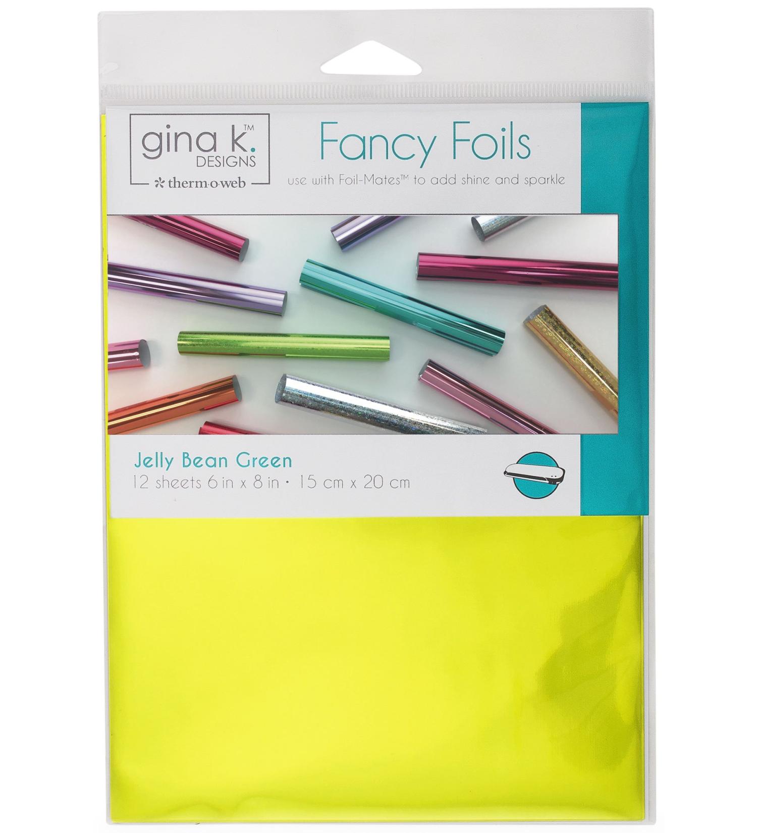Gina K. Designs for Therm O Web Fancy Foils 6 x 8 Jelly Bean Green 12 Count