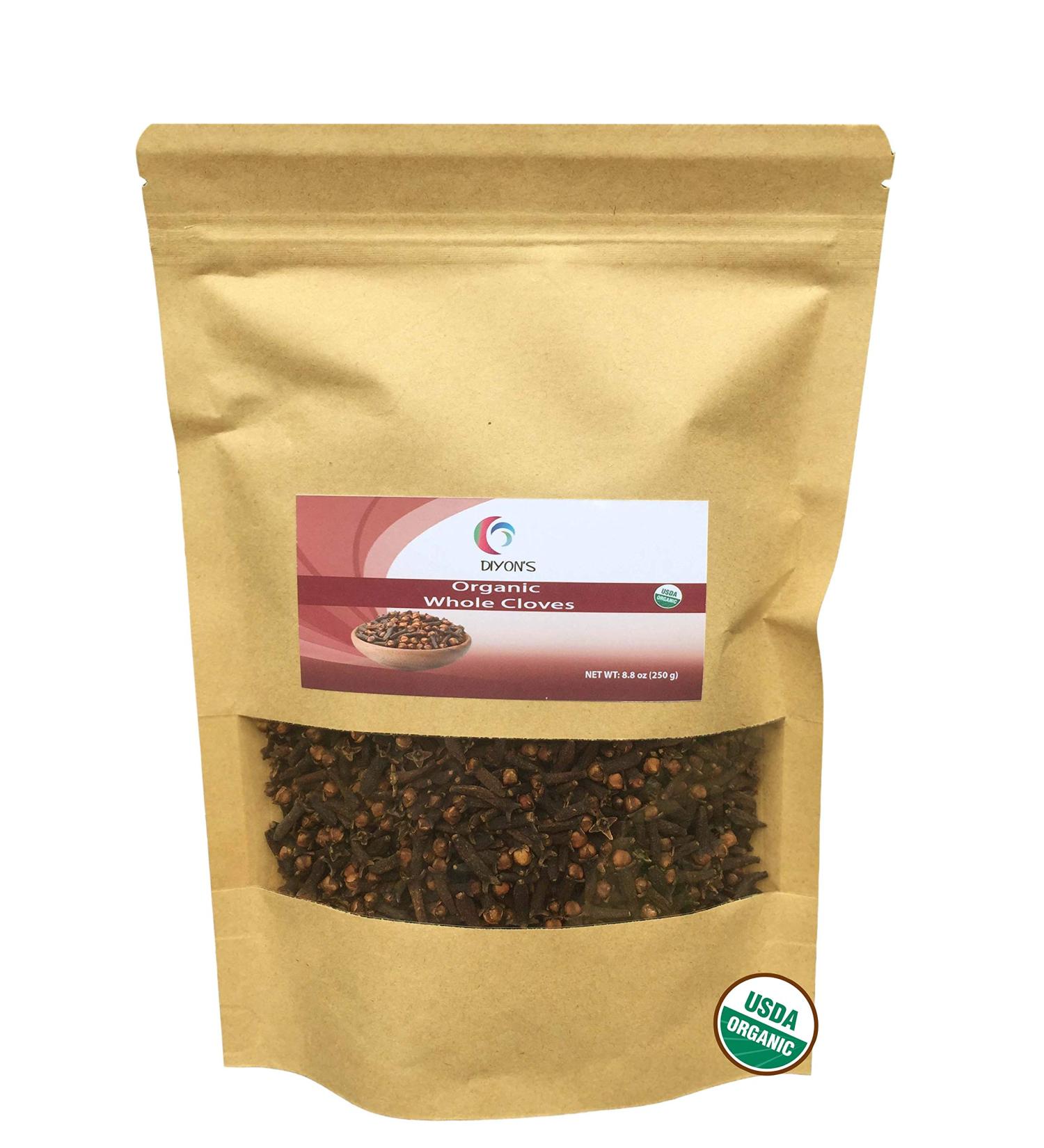 Organic Whole Cloves 8.8 oz (250g) - Premium Quality Spices - Pack of 1 - Buy Online on SooperMarket.com
