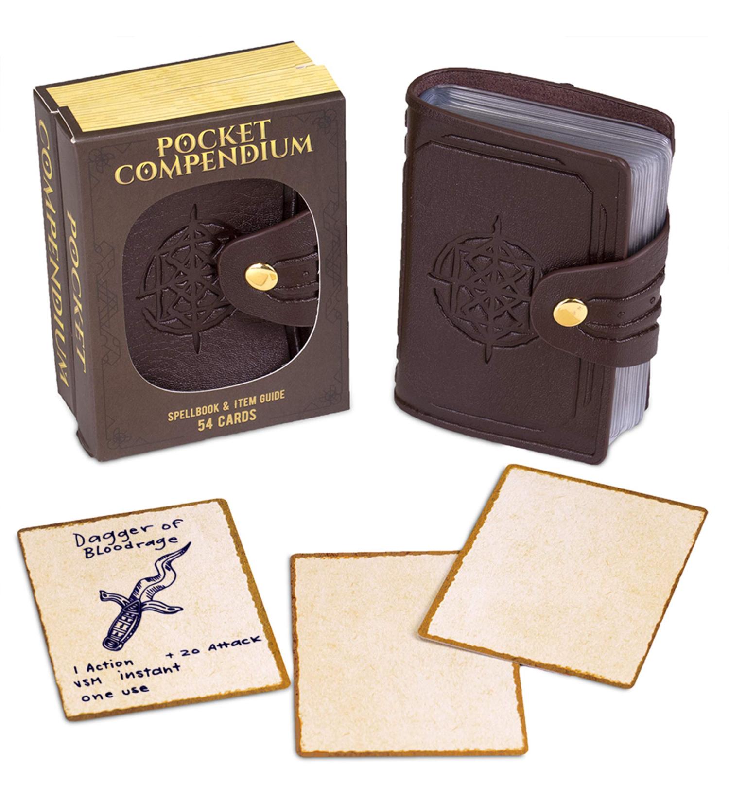 Pocket Compendium Tome of Recollection - RPG Spellbook & Reference Card Holder with Customizable Player Cards - Buy Online on SooperMarket.com