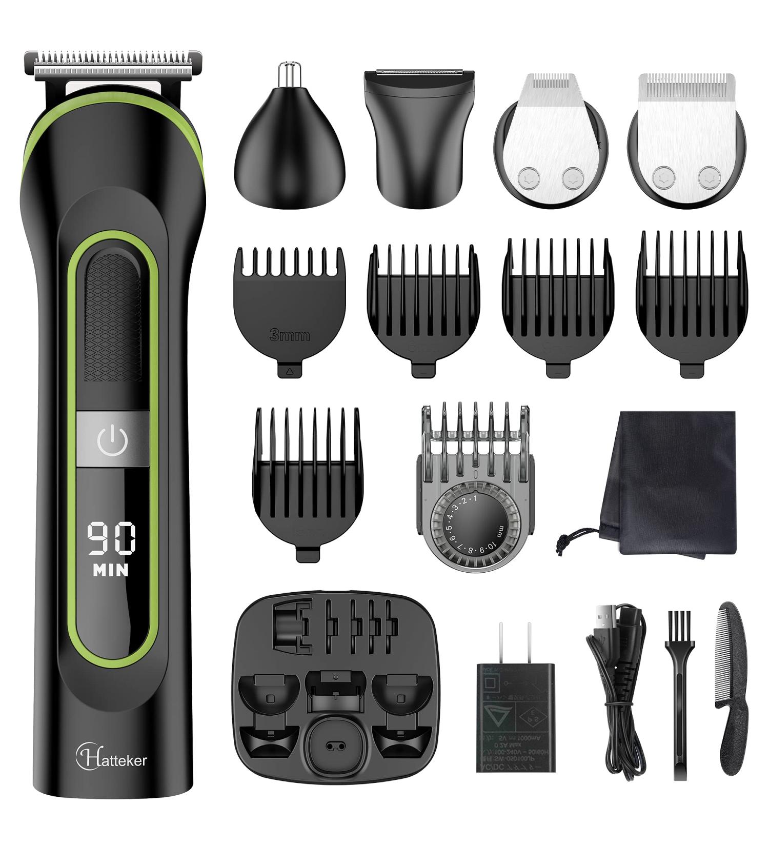 Hatteker 5-in-1 Beard Trimmer & Hair Clipper Kit - Cordless, USB Rechargeable, Waterproof Grooming for Men - Buy Online on SooperMarket.com