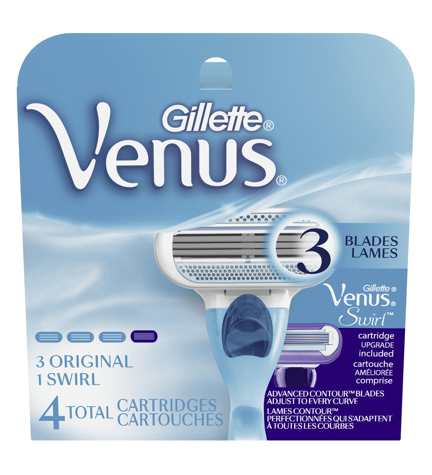 Gillette Venus Original & Swirl Women's Razor Blades - 4 Refills - Buy Online on SooperMarket.com