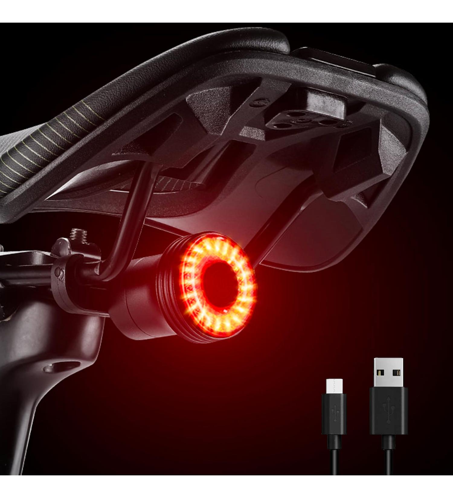 Smart USB-C Bicycle Brake Light | Waterproof LED Rear Light | 5 Modes StVZO Standard Easy Installation - Buy Online on SooperMarket.com