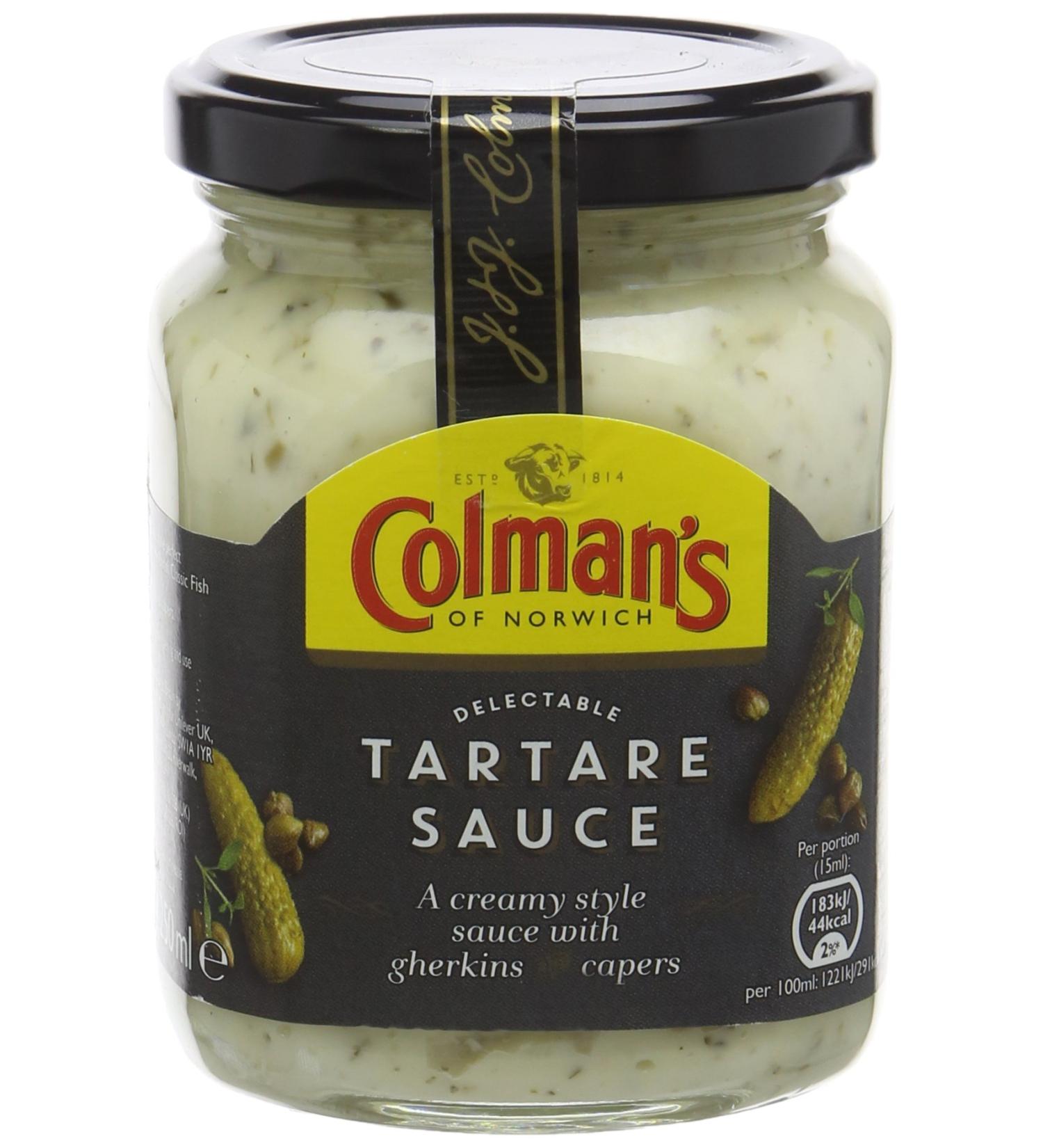 Colman's Tartare Sauce 250ml - Classic Condiment for Seafood | Buy Online - Buy Online on SooperMarket.com
