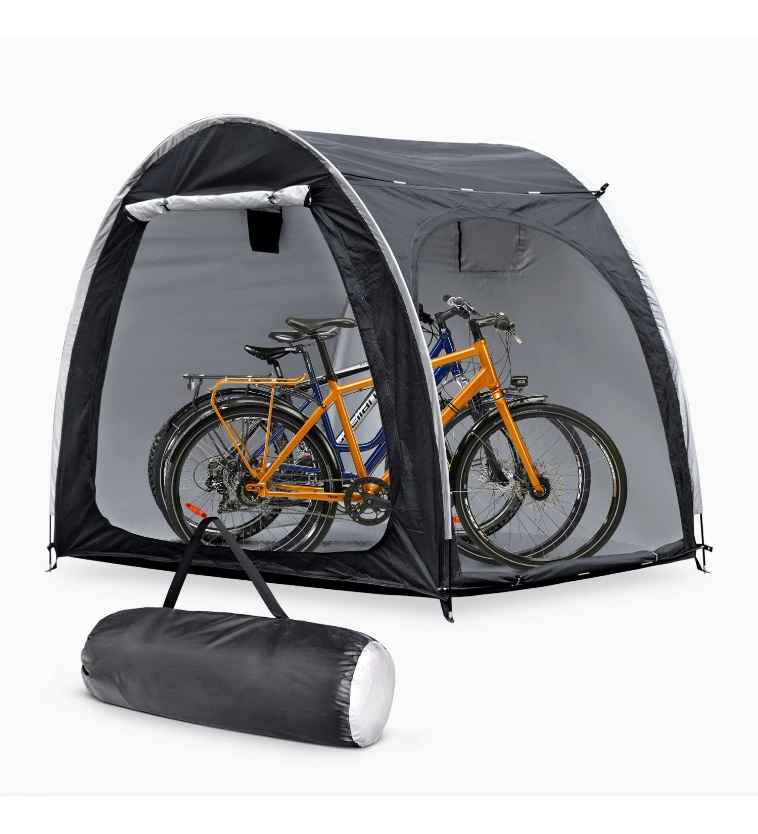 Outdoor Portable Bike Cover Tent for 4 Bikes | Waterproof PU4000 Cloth | Durable 210D Oxford Fabric | Large Dark Grey | Includes Travel Bag - Buy Online on SooperMarket.com