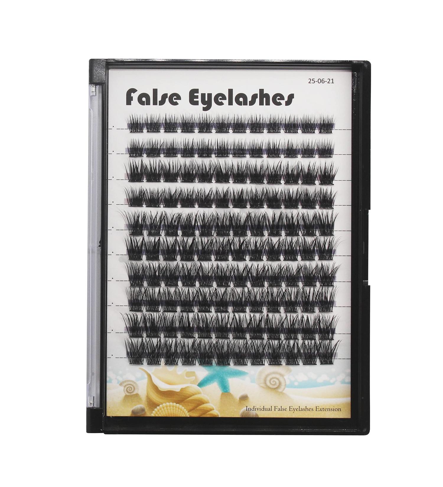 Large Tray- 120 Clusters Mixed D Curl False Eyelashes Makeup DIY Extensions (10-12-14-16mm) - Buy Online on SooperMarket.com