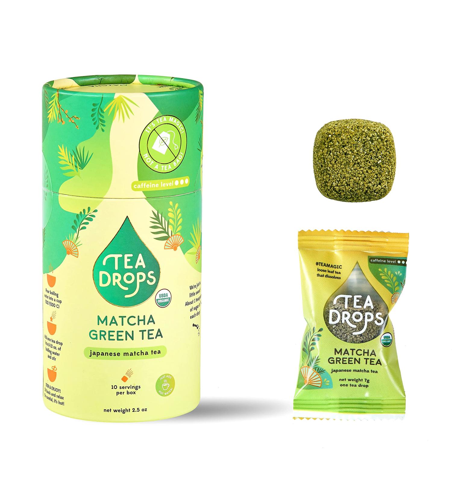 Sweetened Organic Loose Leaf Tea | Caffeinated Instant Matcha | Handcrafted Herbal Tea Drops | Perfect Gift for Tea Lovers - Buy Online on SooperMarket.com