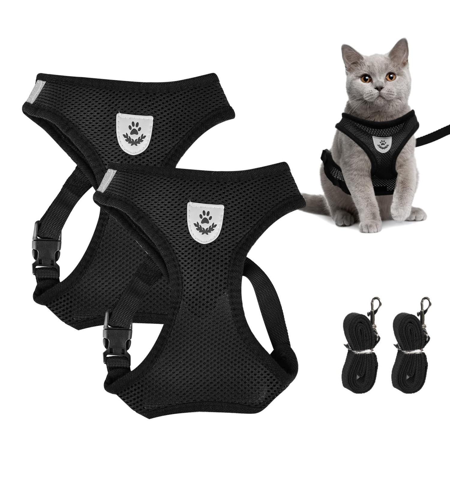 Buy Nizirioo Cat Harness & 2 Safe Cat Dishes - Stylish Black Set for Small Medium Pets - Buy Online on SooperMarket.com
