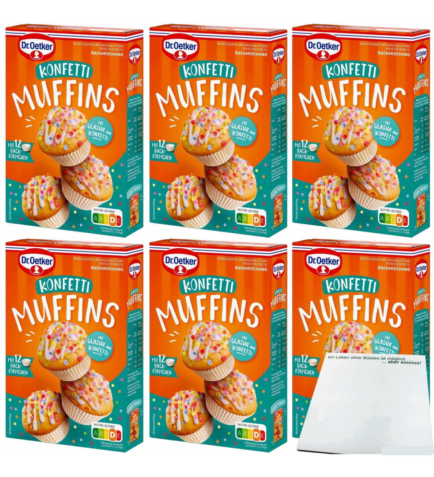 Dr. Oetker Colorful Confetti Muffin Baking Mix & Icing - Pack of 6 (6x325g) | Perfect for International Shipping - Buy Online on SooperMarket.com