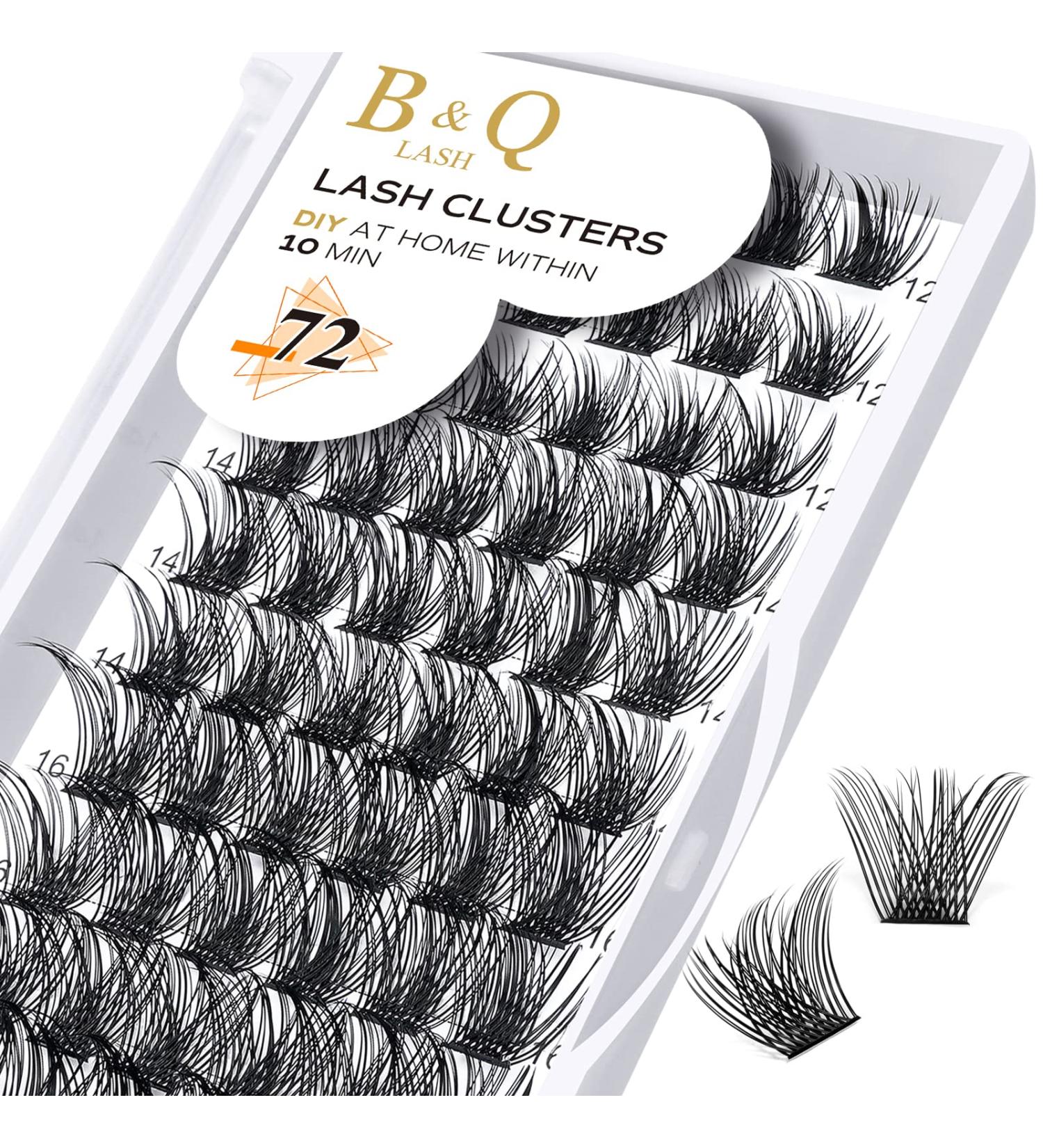 D Curl Cluster Lashes 72 Clusters Soft Fluffy DIY Eyelash Extensions - D-12-18 MIX B 02 - Buy Online on SooperMarket.com