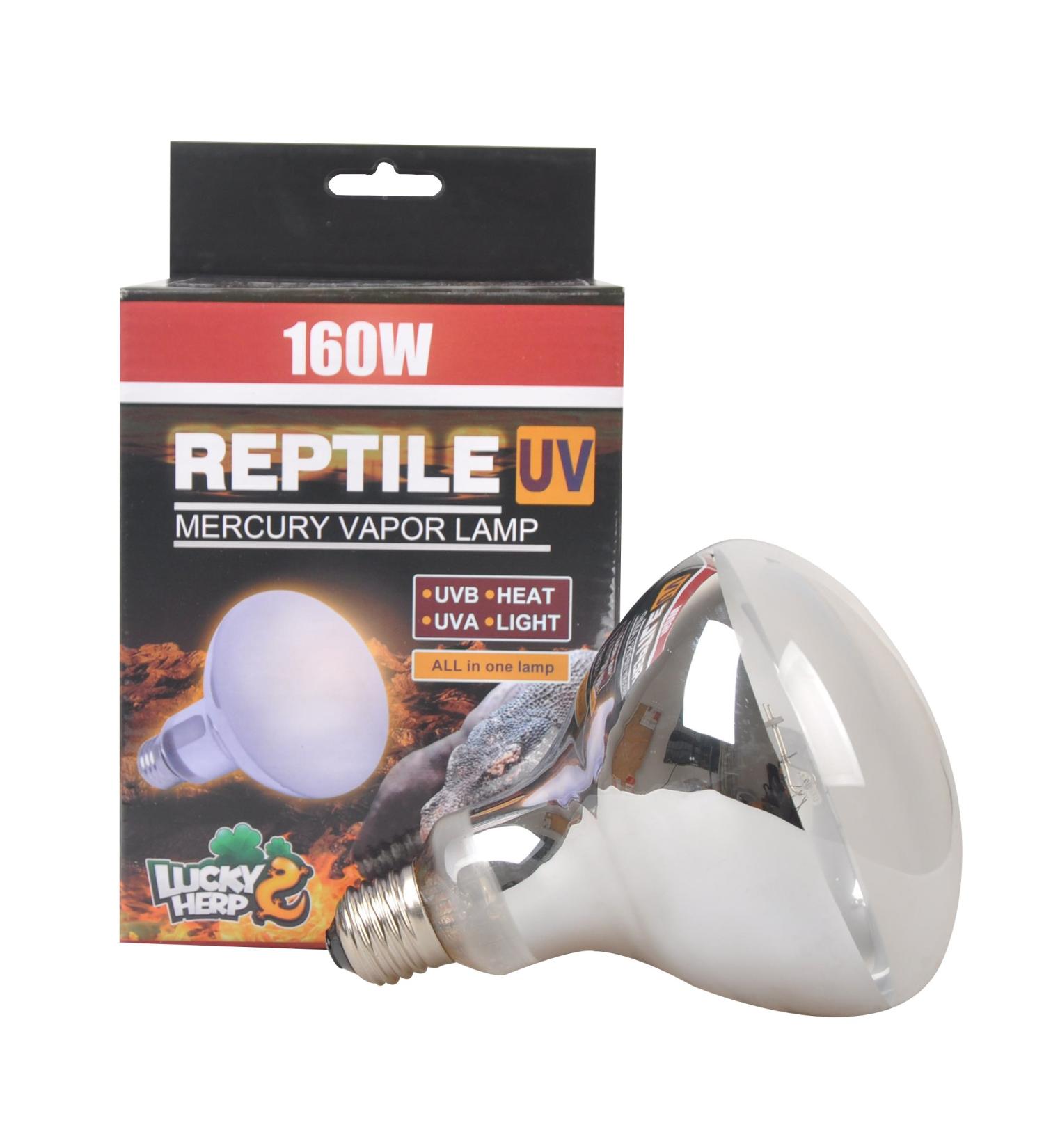 LUCKY HERP Reptile UVA UVB Mercury Vapour Bulb R115 160 Watts E27 (Coated) - Buy Online on SooperMarket.com