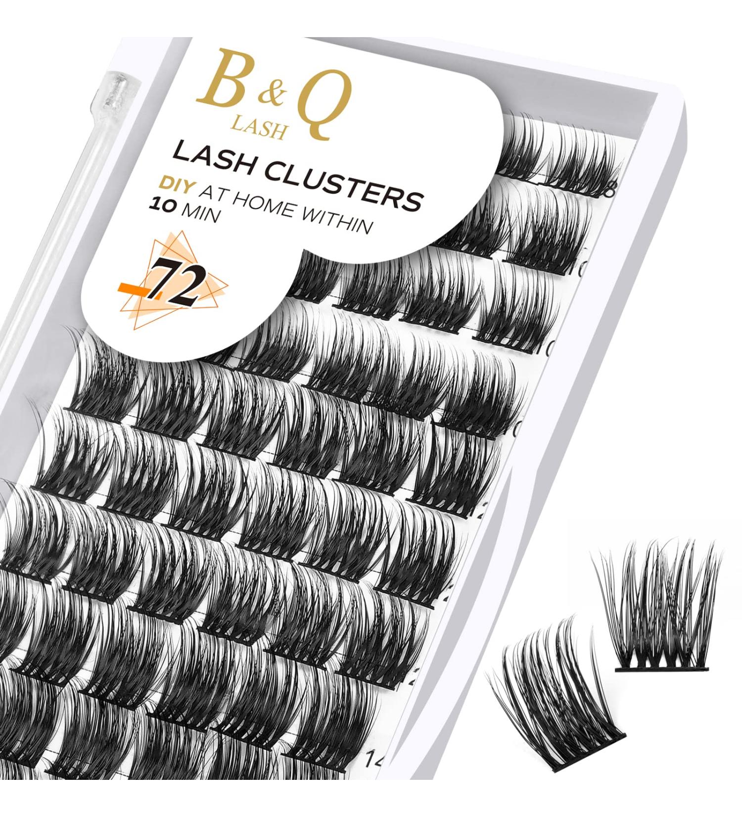72 Cluster Lashes D Curl | Natural DIY Eyelash Extensions | Soft Fluffy Clusters (UK-FD-B42-D-8-16MIX) - Buy Online on SooperMarket.com