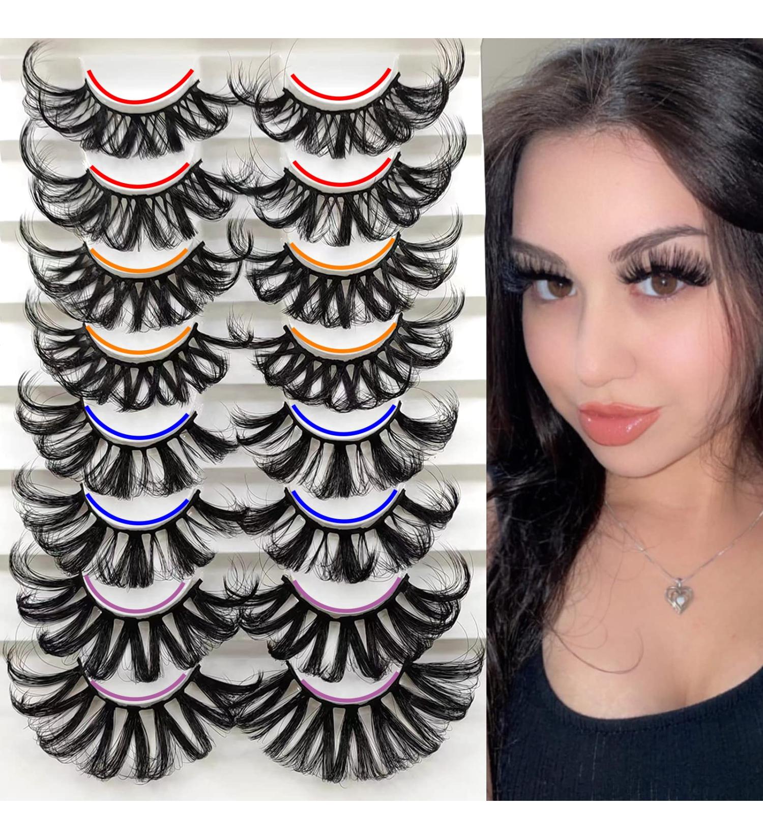 25mm 3D Fluffy Mink Lashes - 8 Pairs of Dramatic Faux Mink Eyelashes for Big Eye Makeup | Heracks - Buy Online on SooperMarket.com