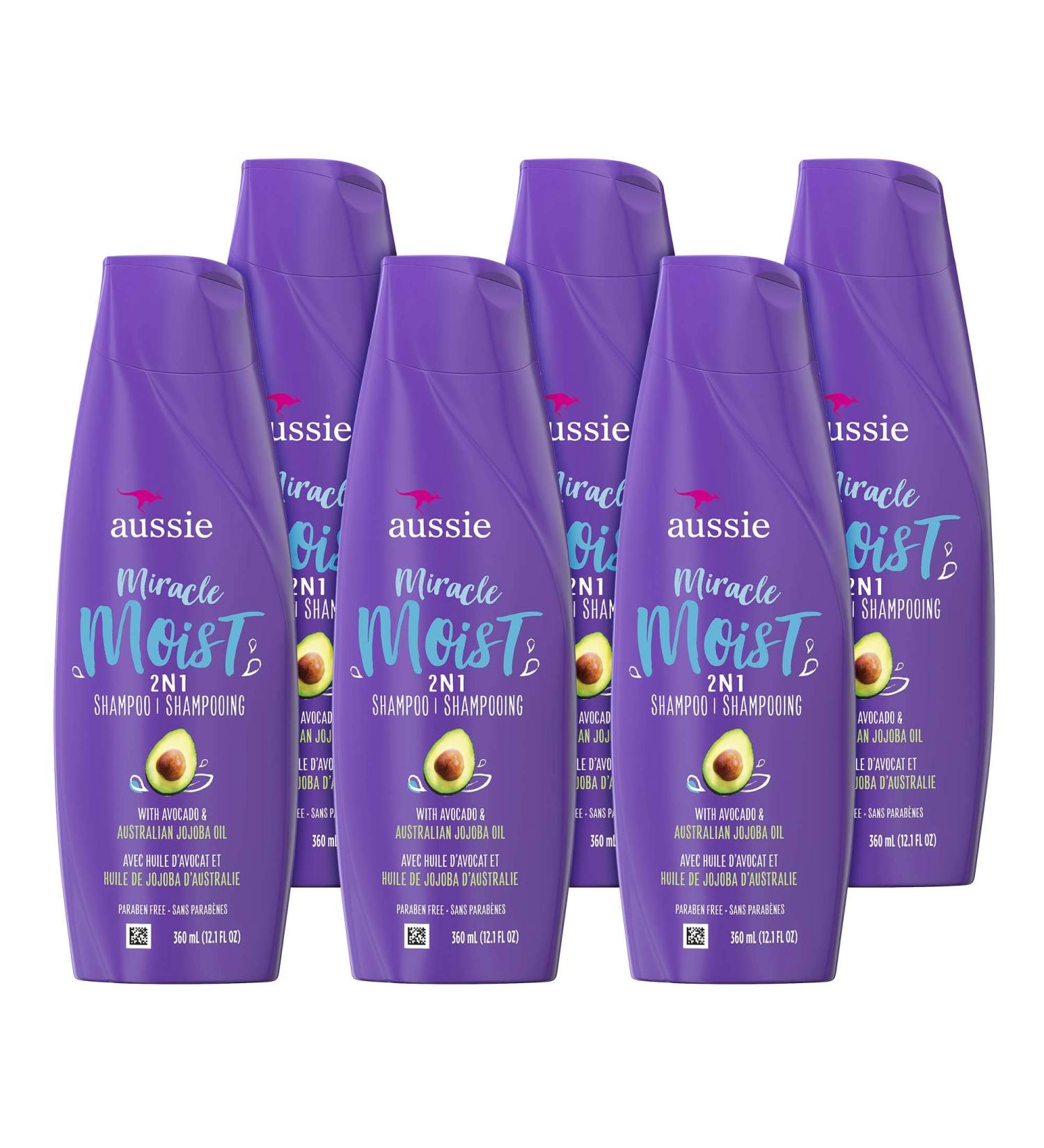 Buy Aussie Miracle Moist 2 in 1 for Dry Hair - Paraben-Free with Avocado & Jojoba | 72.6 Fl Oz - Fast International Shipping - Buy Online on SooperMarket.com