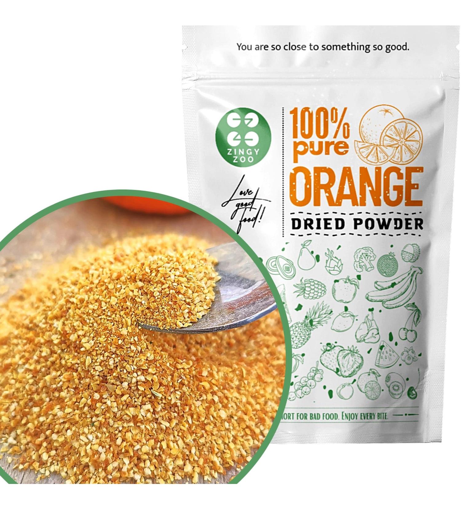 Pure Dried Orange Peel Powder - Coarse Fruit Zest for Cooking & Baking | Perfect for Turkish Tea, Cheesecakes & Smoothies - Buy Online on SooperMarket.com