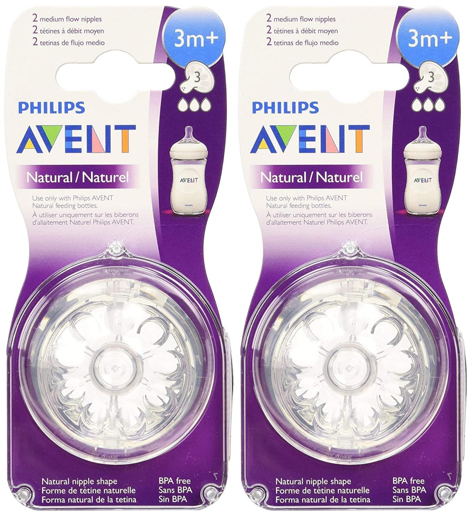 Philips Avent Natural Nipple Medium Flow - 4 Pack | Buy Online - Buy Online on SooperMarket.com