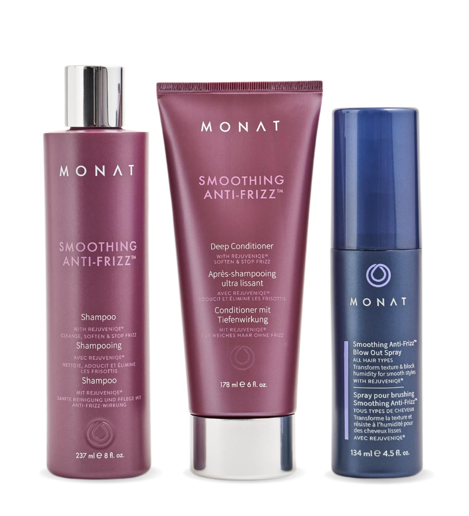 MONAT Smoothing Anti Frizz System | Professional Frizz Control Shampoo Conditioner & Styling Spray for Smooth Frizz-Resistant Hair Worldwide Shipping Available - Buy Online on SooperMarket.com