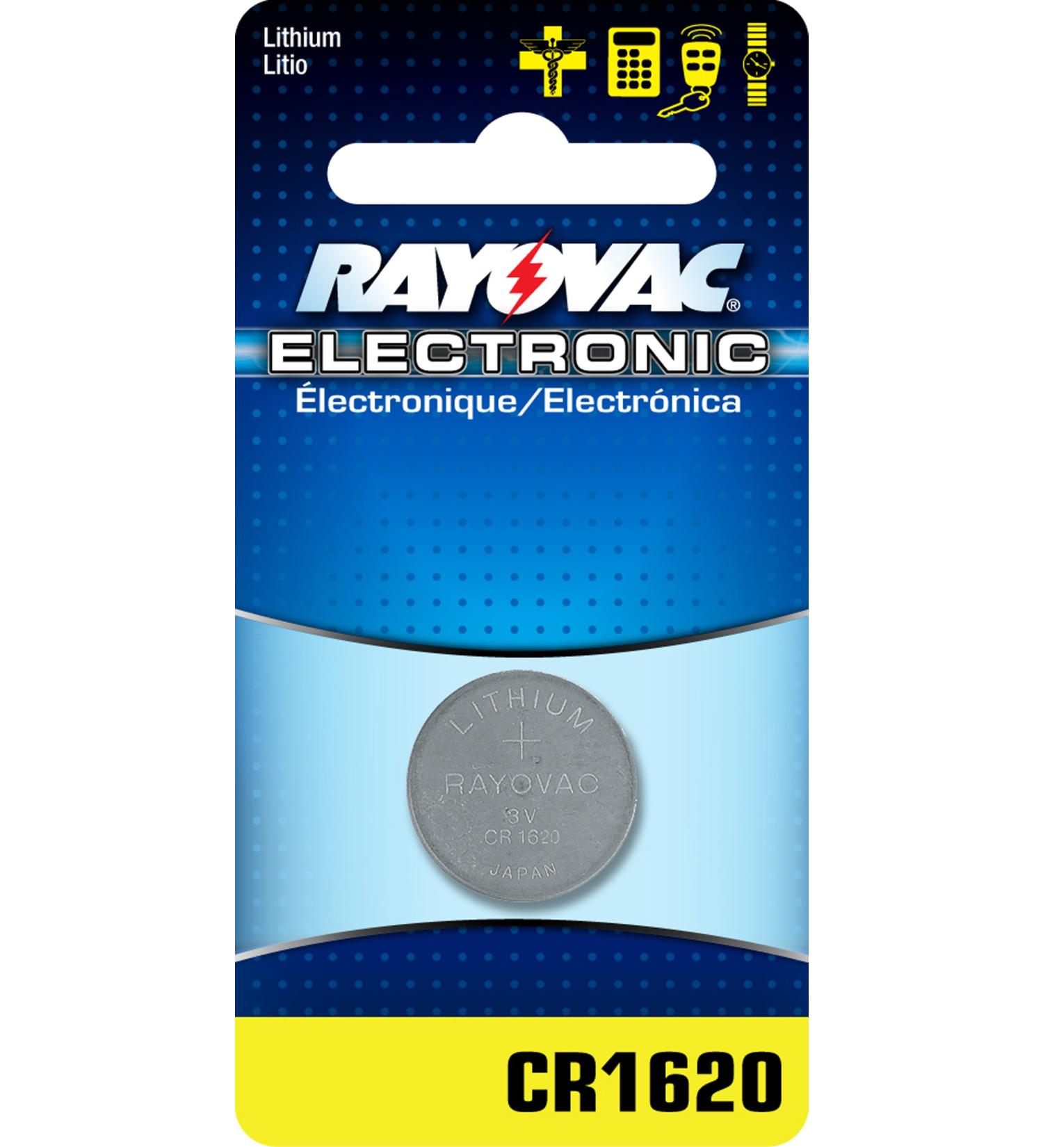 Rayovac KECR1620-1 Battery for Keyless Entry Remotes - Replaces CR1620