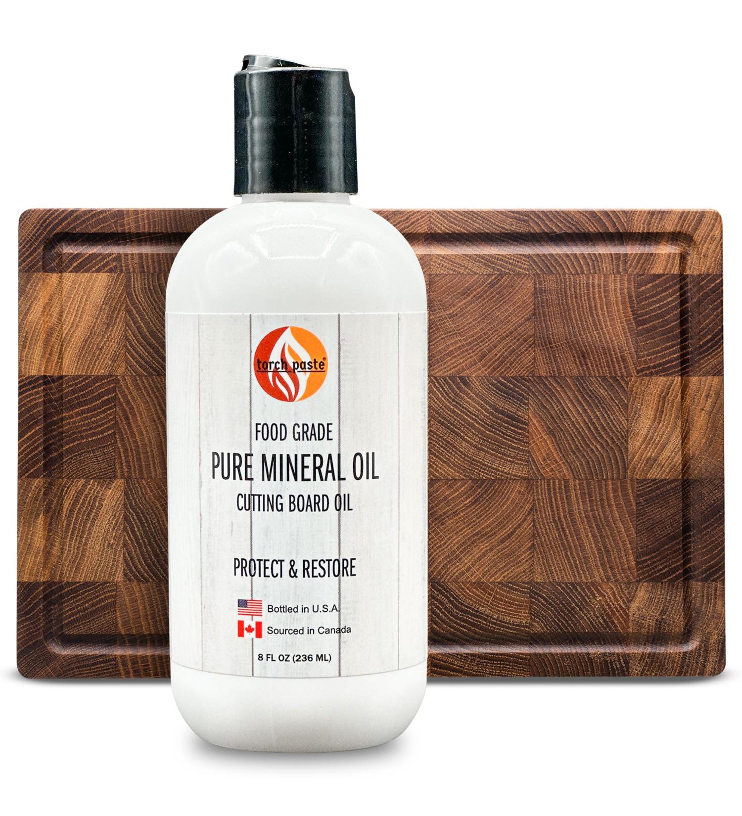 Torch Paste Mineral Oil for Wood Burned Crafts - Food Grade Conditioner for Cutting Boards & Charcuterie Boards - 8 oz - Perfect for Kitchen Utensils - Buy Online on SooperMarket.com