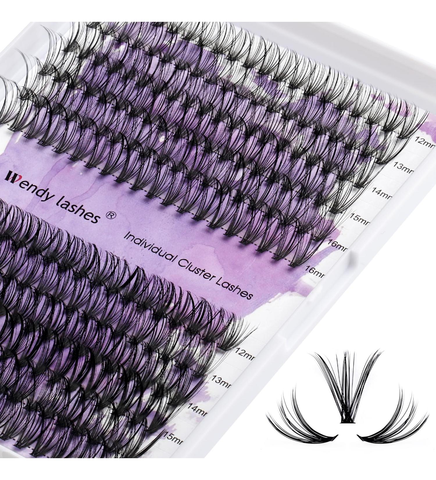 240PCS D Curl 0.07mm 20D/30D Mixed Cluster Lash Extension Kit | DIY Eyelash Extensions | Wide Stem Individual Lashes 12-16mm | RR-12-16mm Clusters-20D+30D-0.07-D - Buy Online on SooperMarket.com