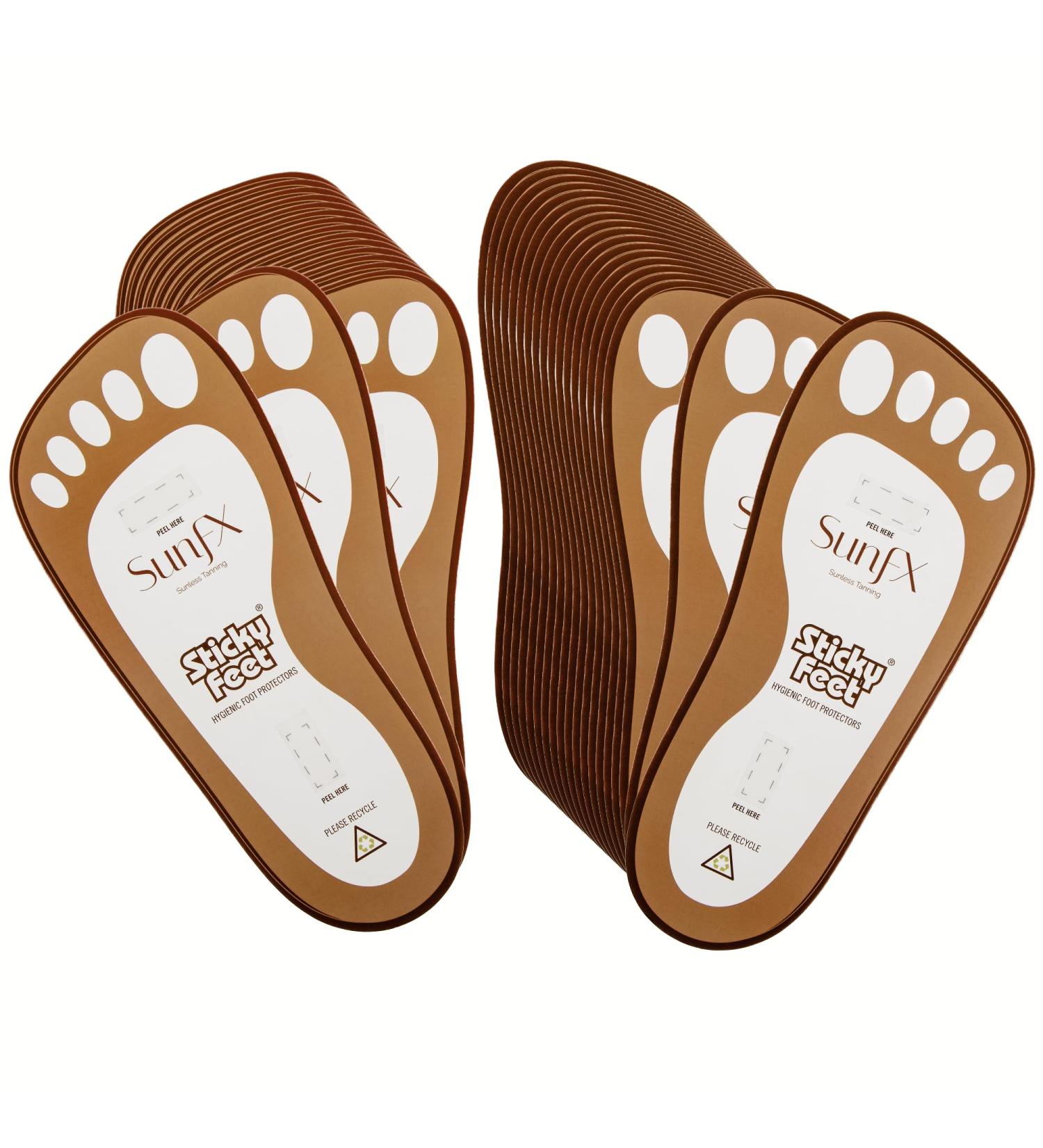 Buy SunFX Disposable Sticky Feet Protectors (50 Pairs) - Best Spray Tan Feet Pads for Airbrush Tanning | International Shipping Available - Buy Online on SooperMarket.com