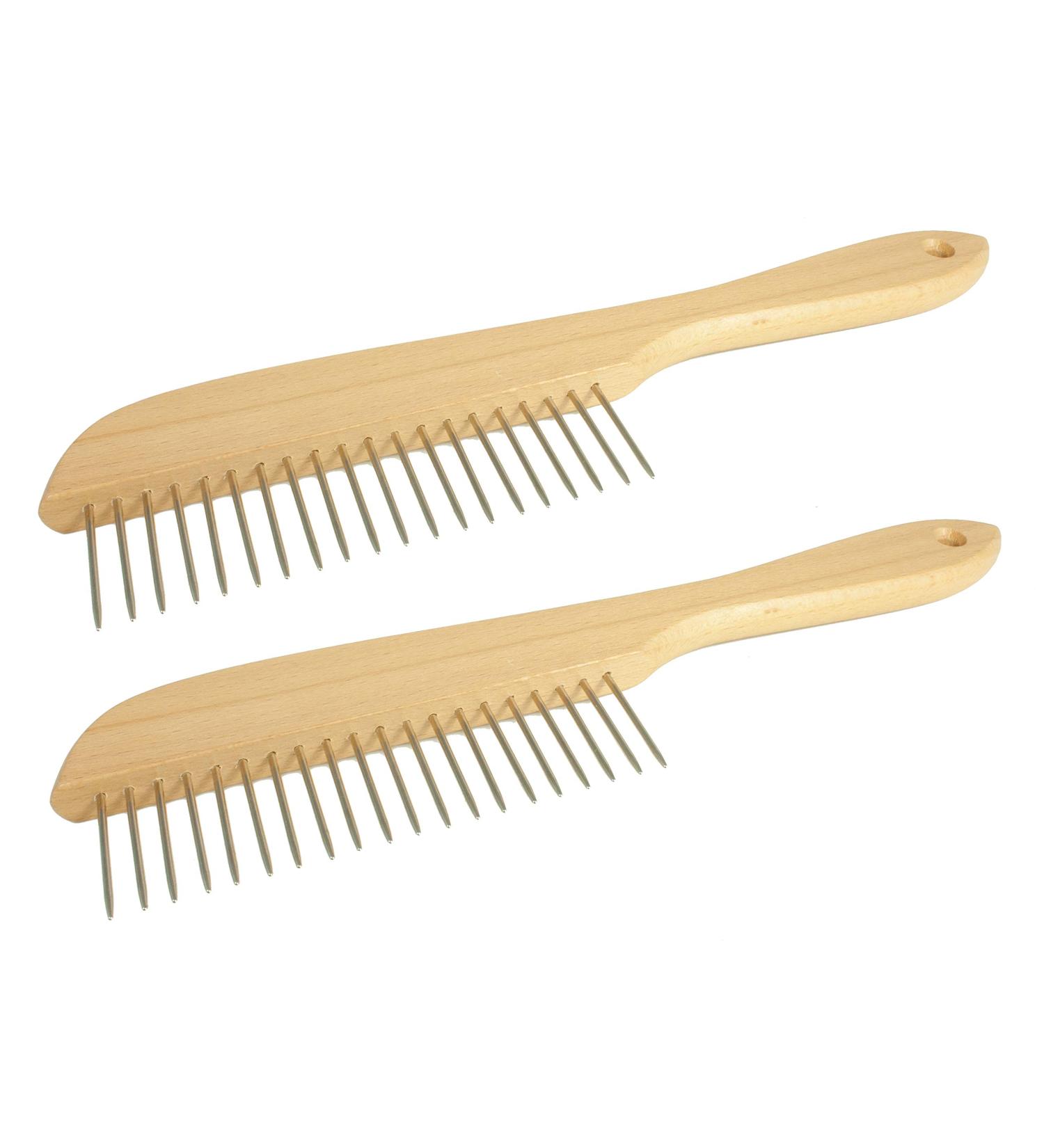 Premium GWS Dog Comb & Broom Comb Set - Beech Wood Durable Fur Brush Made in Germany - 2 Pieces - Buy Online on SooperMarket.com