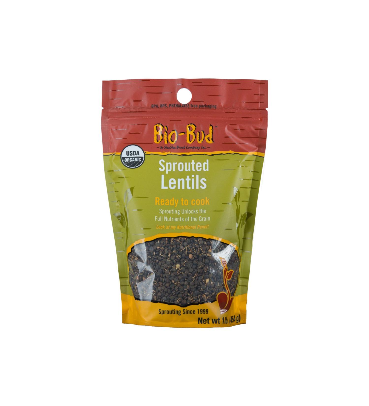 Buy ShaSha Organic Sprouted Bio-Buds Lentils 16oz | Nutrient-Rich Superfood - Buy Online on SooperMarket.com