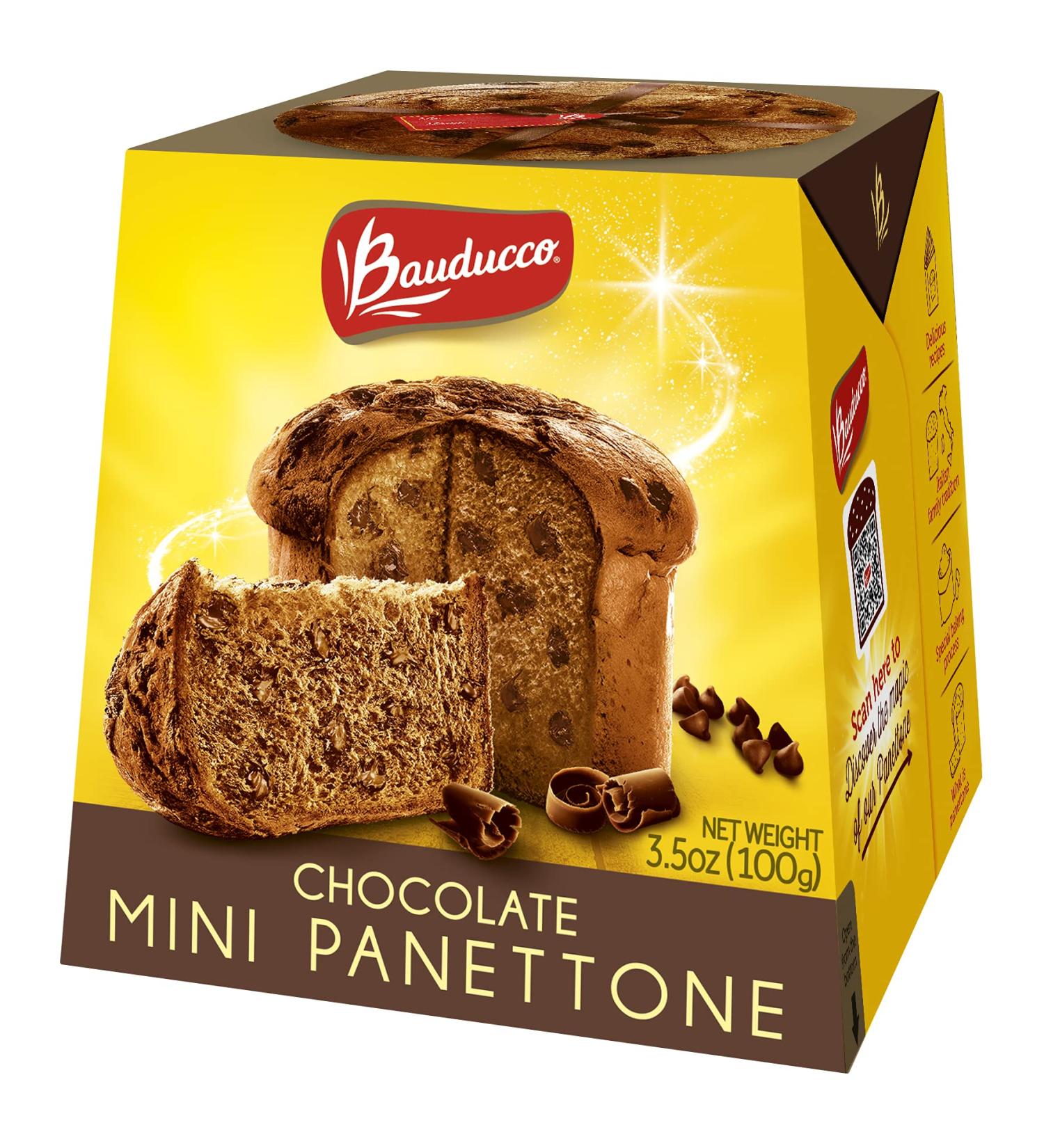 Bauducco Mini Panettone Chocolate 3.5oz - Traditional Italian Holiday Cake - Buy Online on SooperMarket.com