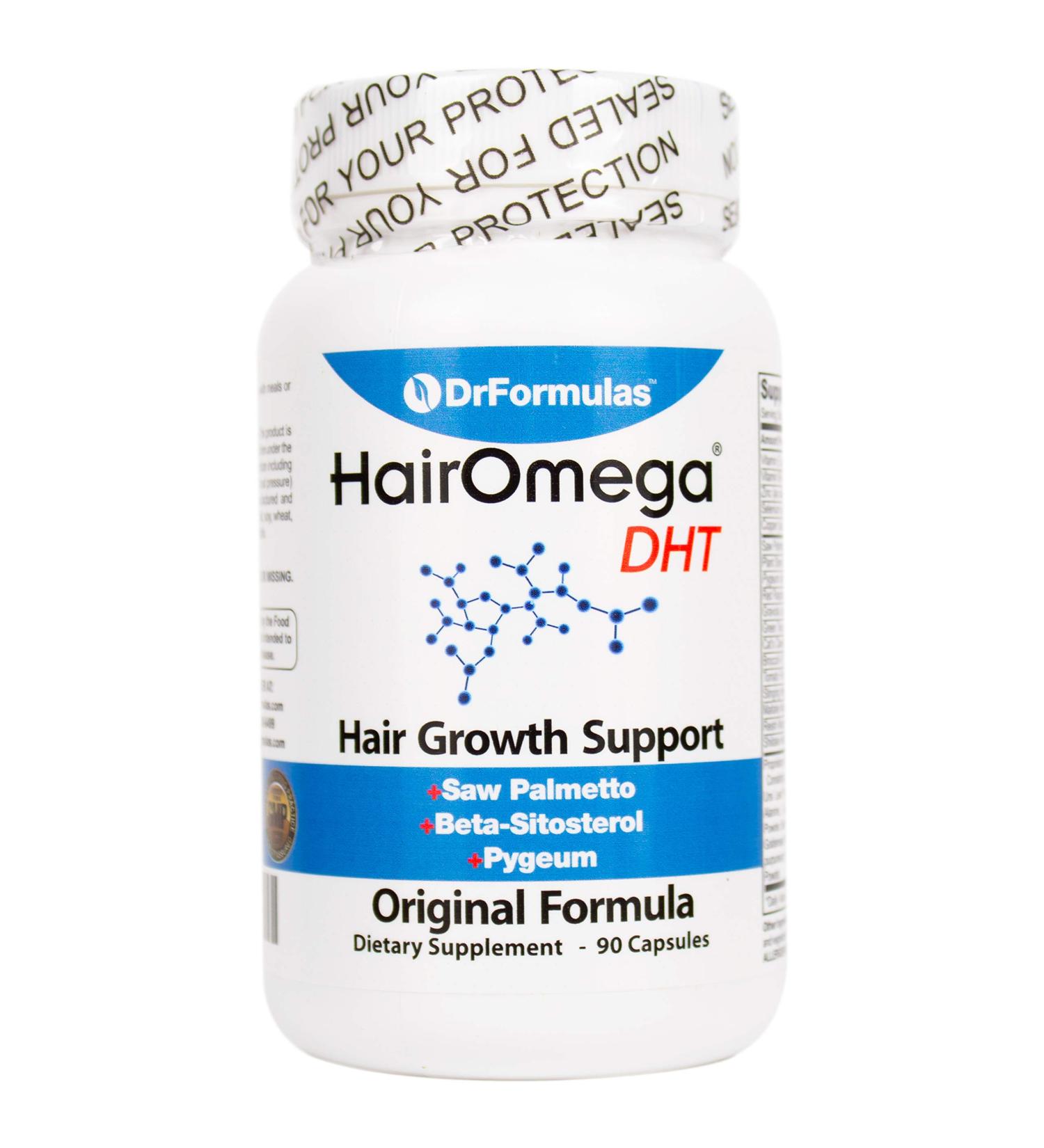DrFormulas HairOmega DHT Blocker - Hair Growth Supplement Pills (45 Day Supply) - Buy Online on SooperMarket.com