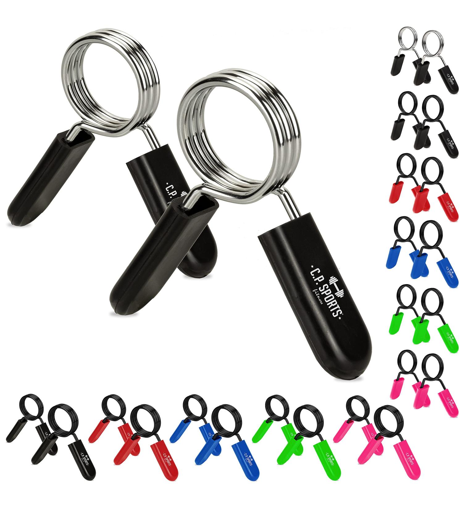 C.P.Sports Feather Closures | Spring Fixed Dumbbell Closures | Robust Steel | 25mm 28mm 30mm 50mm | Perfect for Strength Training Bodybuilding & Fitness | Available in 4 Colors - Buy Online on SooperMarket.com