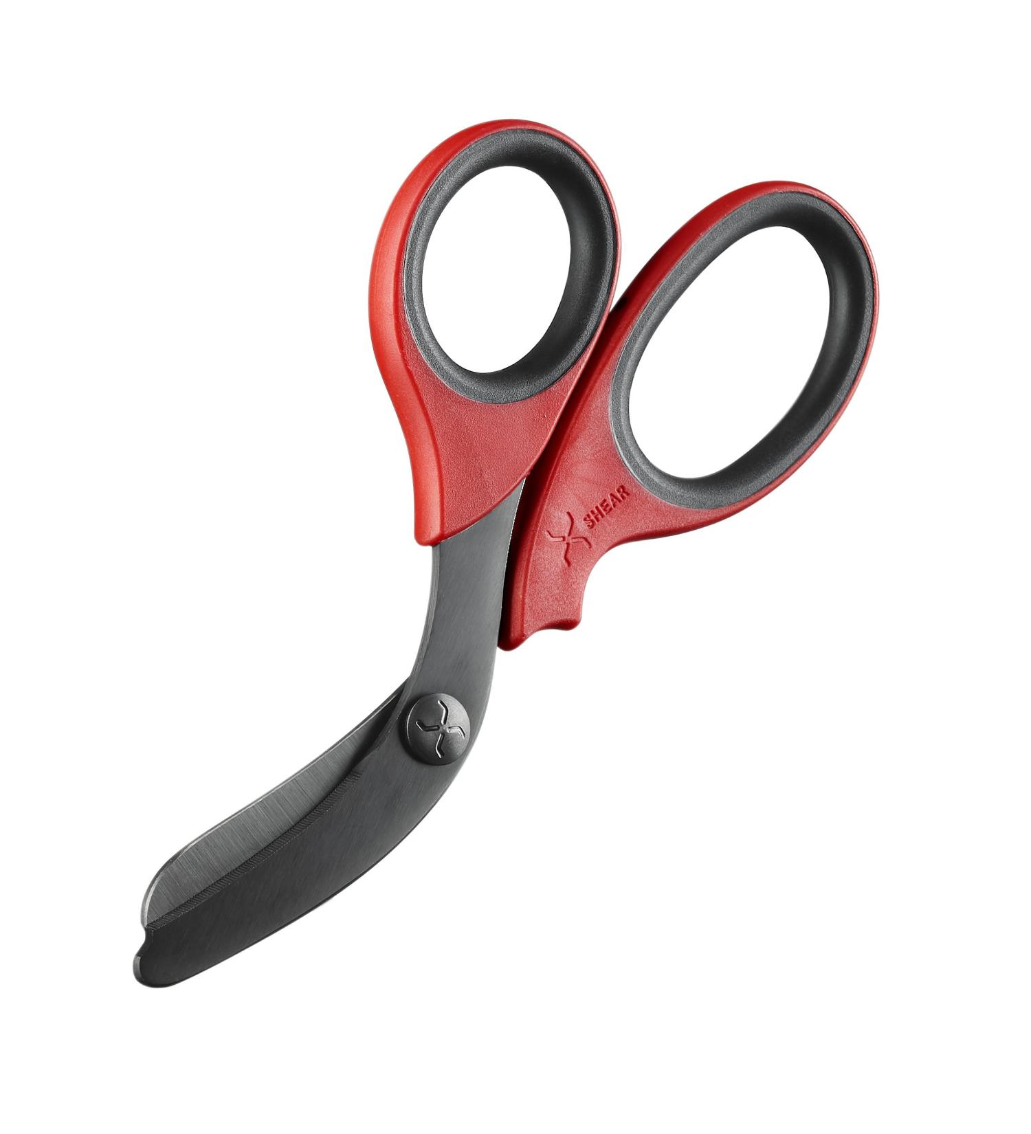 7.5 Extreme Duty Trauma Shears - Black Titanium Coated Blades for Paramedics, EMTs, Nurses | Red/Black Colorway - Buy Online on SooperMarket.com