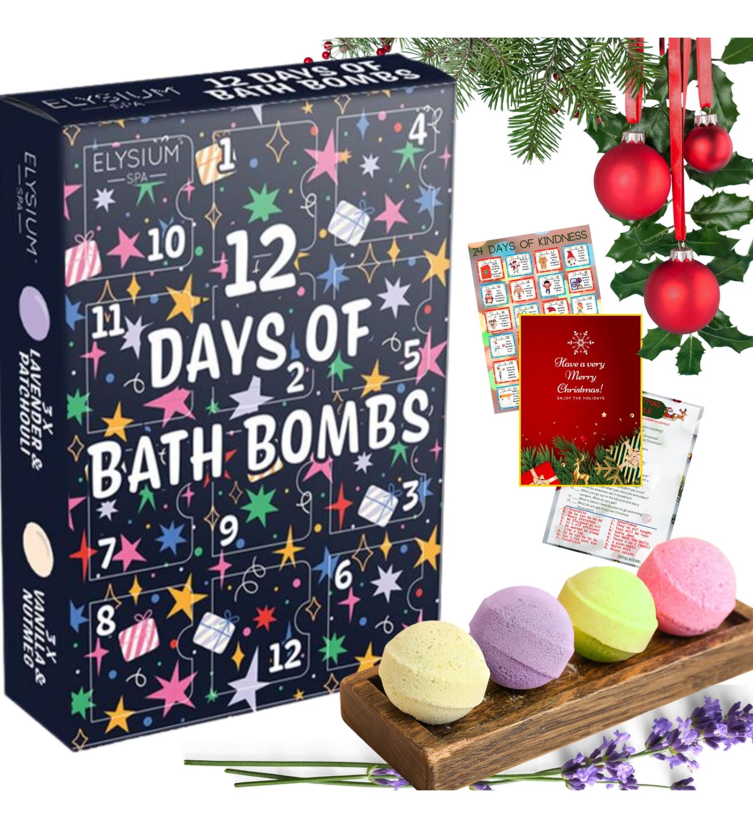 Bath Bomb Advent Calendar 2024-12 Days of Bath Bomb - Christmas Gifts for Women Bath Bombs Gift Set Bath Gift Set Pamper Gifts for Women - Buy Online on SooperMarket.com