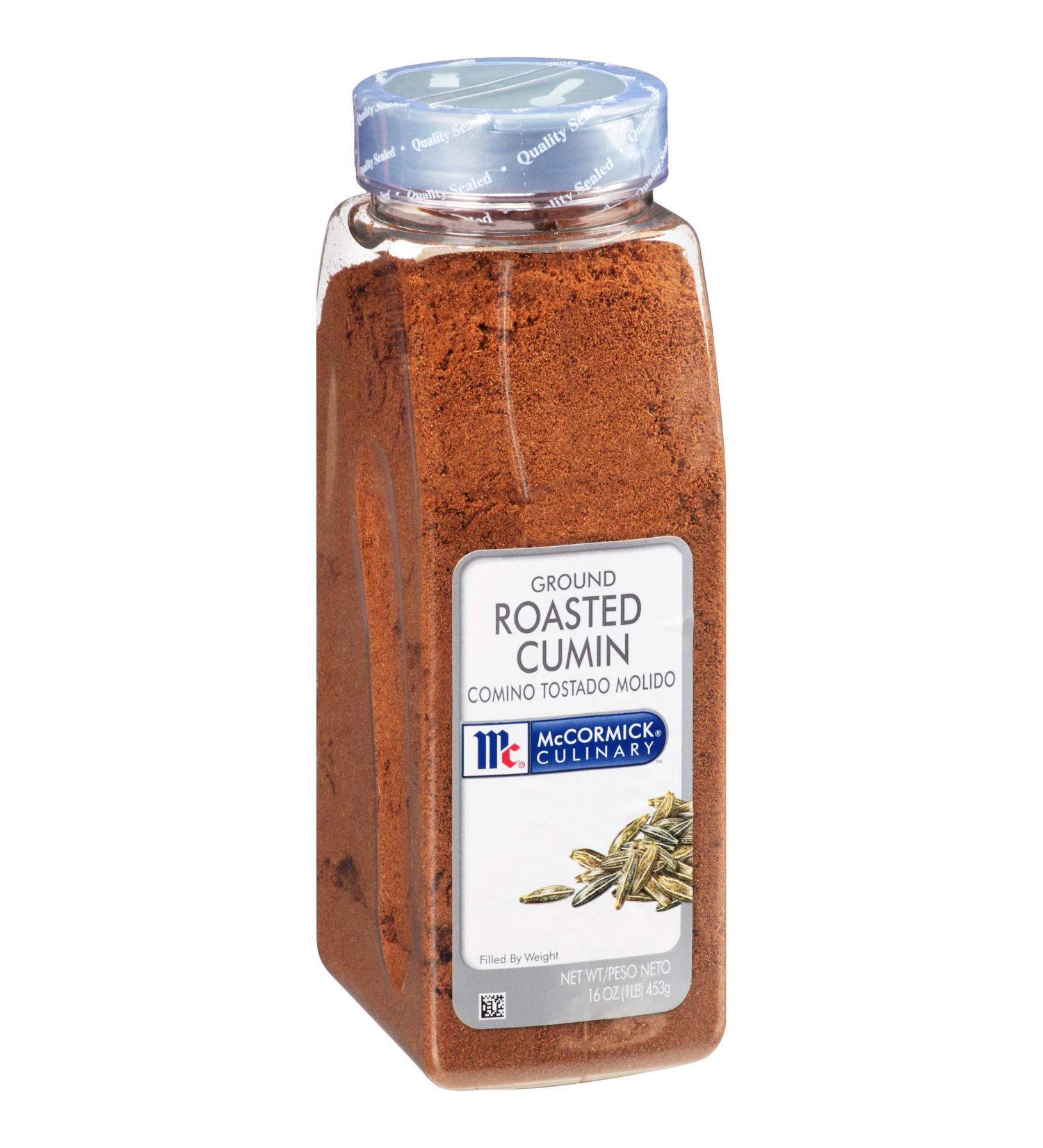 McCormick Culinary Ground Roasted Cumin 16 oz - Authentic Roasted Cumin Powder for Southwestern, Indian, and Moroccan Dishes - Buy Online on SooperMarket.com