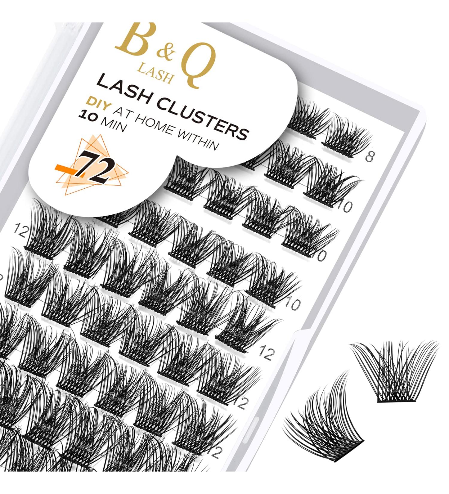 Soft Fluffy D Curl 10mm Mega Volume Cluster Lashes | 72 Clusters DIY Eyelash Extensions - Buy Online on SooperMarket.com