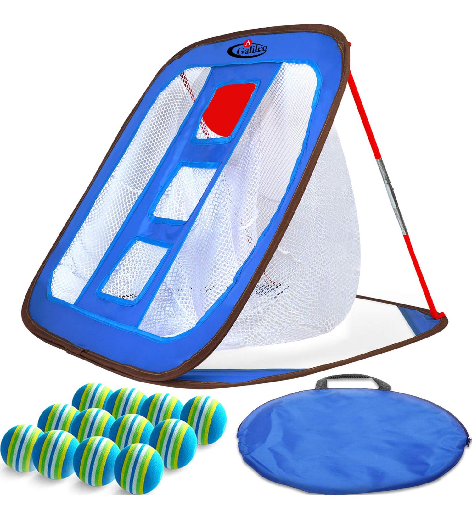 Gagalileo Pop Up Golf Chipping Net - Collapsible 24x28 Target with 12 Foam Balls (Noble Blue) - Buy Online on SooperMarket.com