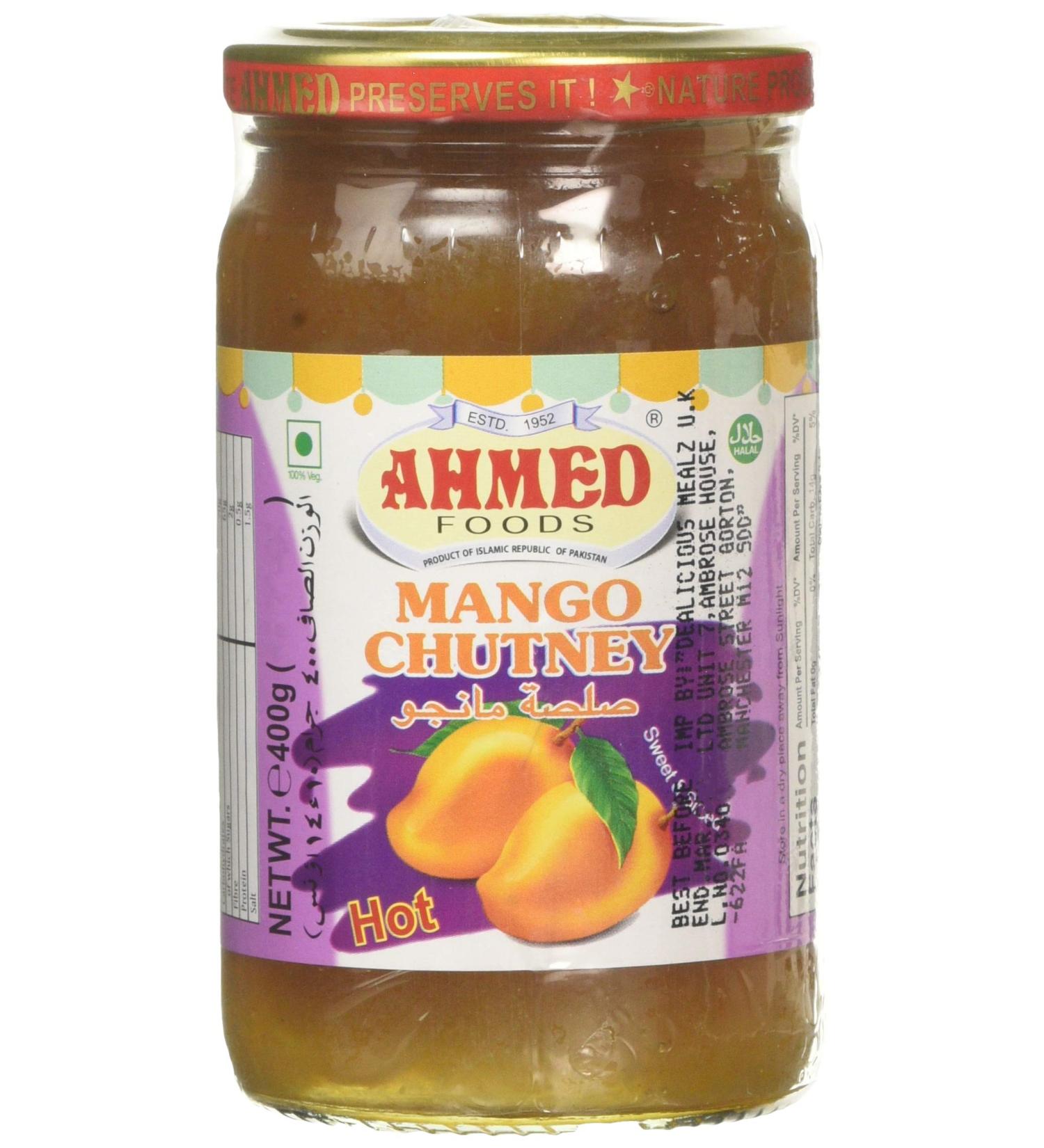 Ahmed Foods Hot Mango Chutney 400 g - Buy Online on SooperMarket.com